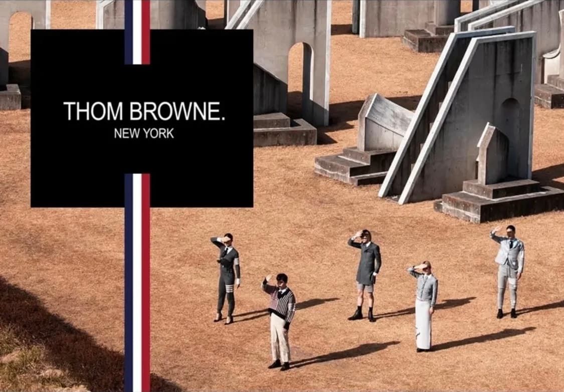 톰브라운 울 사선 니트 네이비 M 정품 상품이미지7