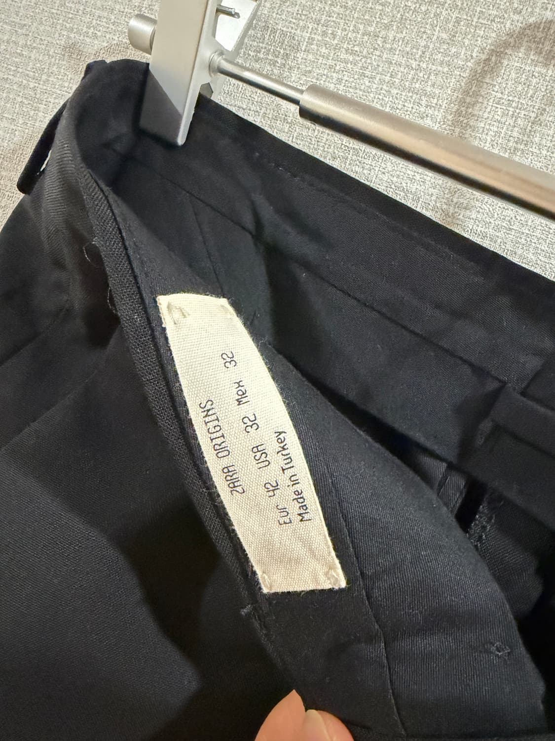 자라 오리진 이탈리안 메인 패브릭 블랙 울 팬츠 상품이미지4