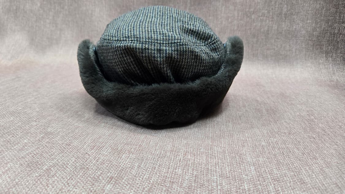 블랙앤화이트 체크무늬 귀달이 헌팅캡 상품이미지4