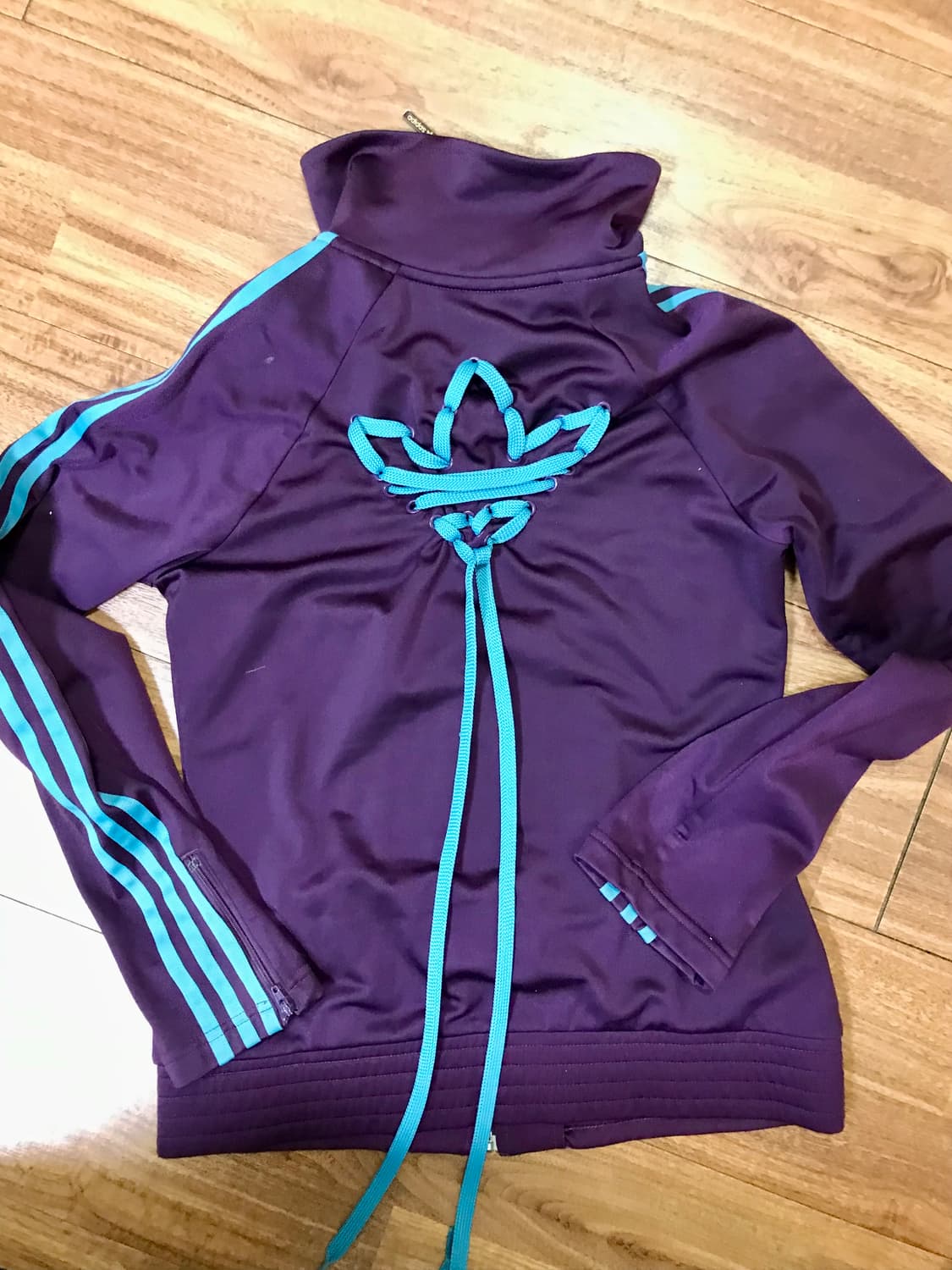 아디다스 빈티지 백로고 리본 져지 퍼플 상품이미지1