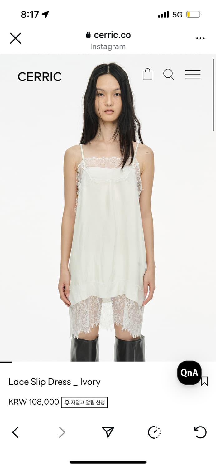 세릭 Lace Slip Dress Ivory 상품이미지1