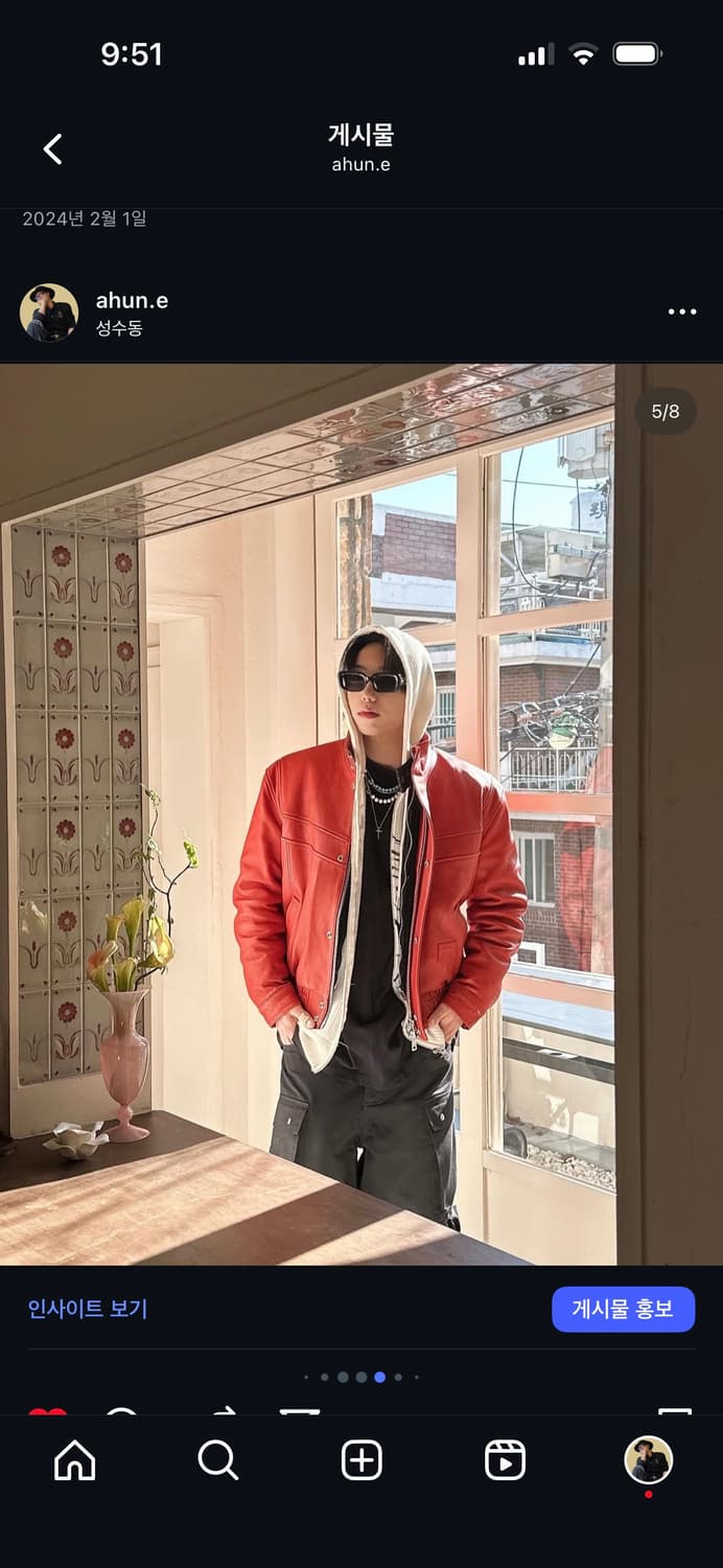 느와르 라르메스 블랙라벨 레더자켓 레드 상품이미지3