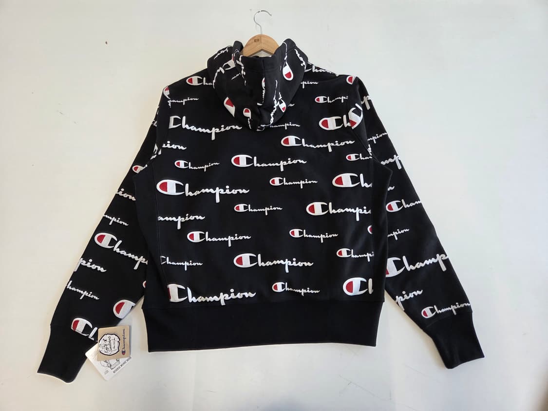챔피언 리버스 위브 멀티로고 후드티 블랙 L 상품이미지2