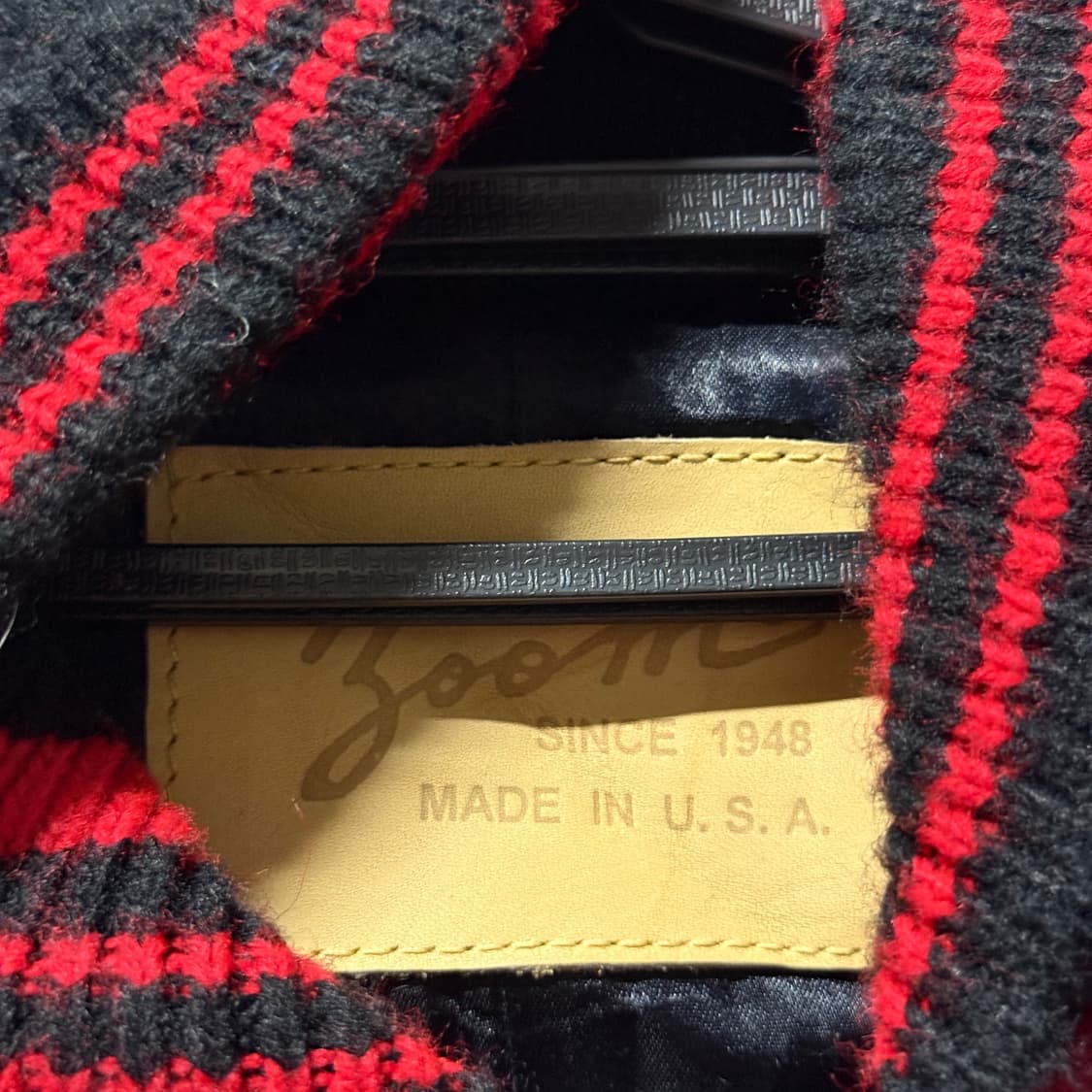 VTG 빈티지 USA 레더암 울 백 자수 디테일 배색 바시티 자켓 상품이미지4