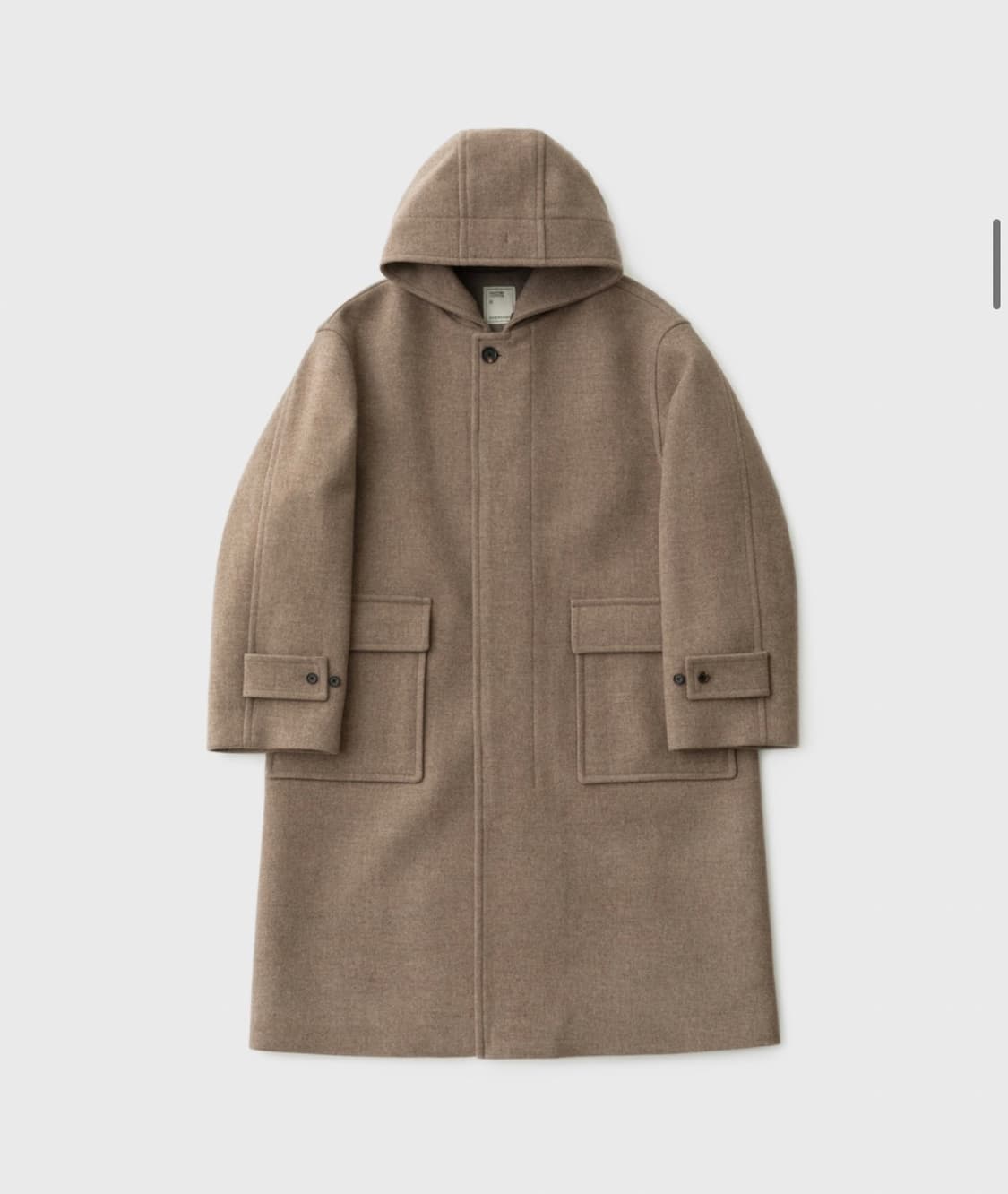 [01]어나더오피스 에디터 캐시미어 후드 코트(오트밀) 상품이미지1