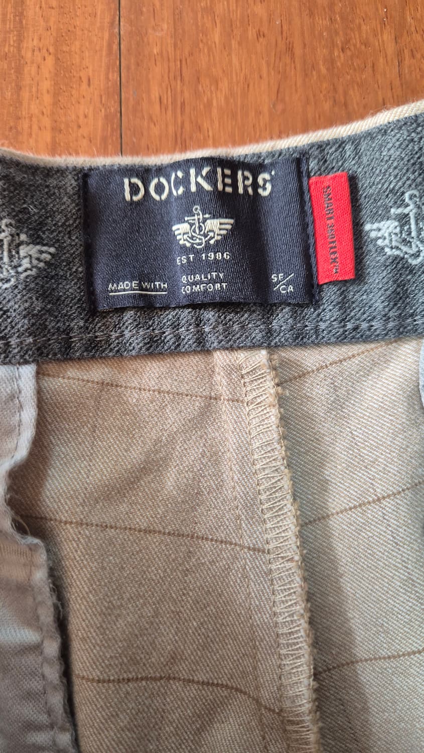 Dockers 체크 패턴 베이지 슬랙스 상품이미지4
