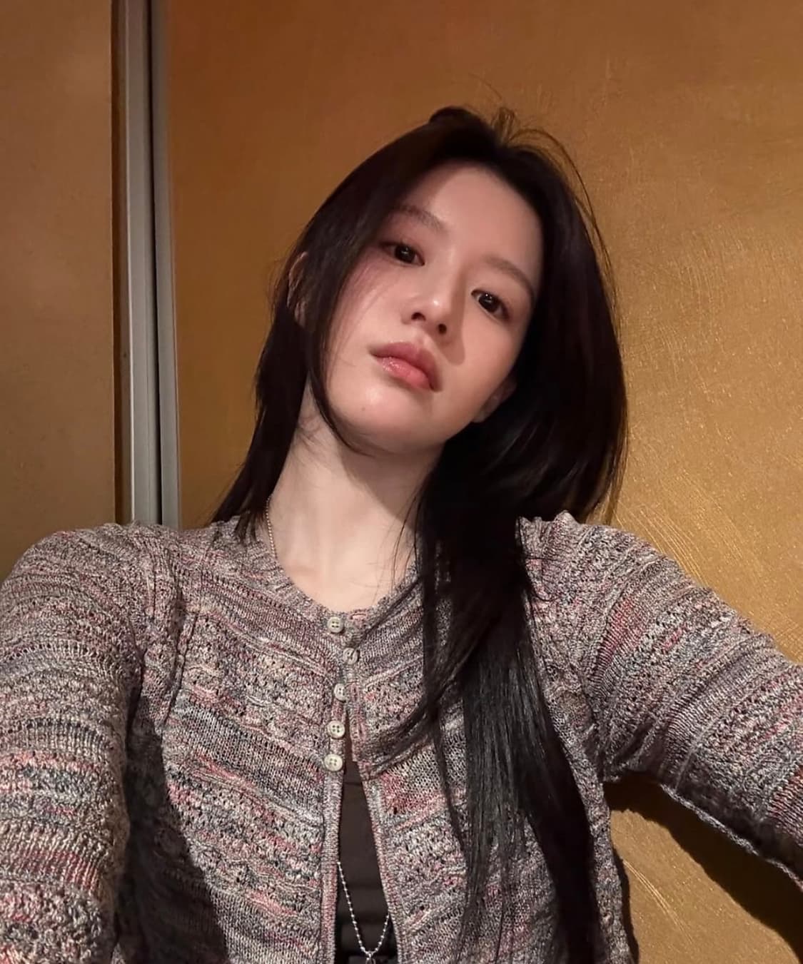 Perverze 핀치드 심 가디건 상품이미지4