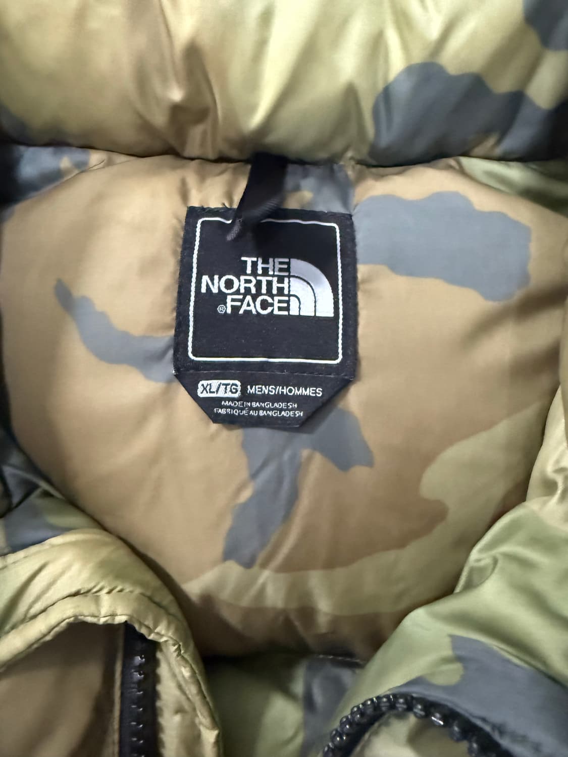 (XL)노스페이스 센터로고 중앙로고 다운 패딩 조끼 카모 상품이미지4