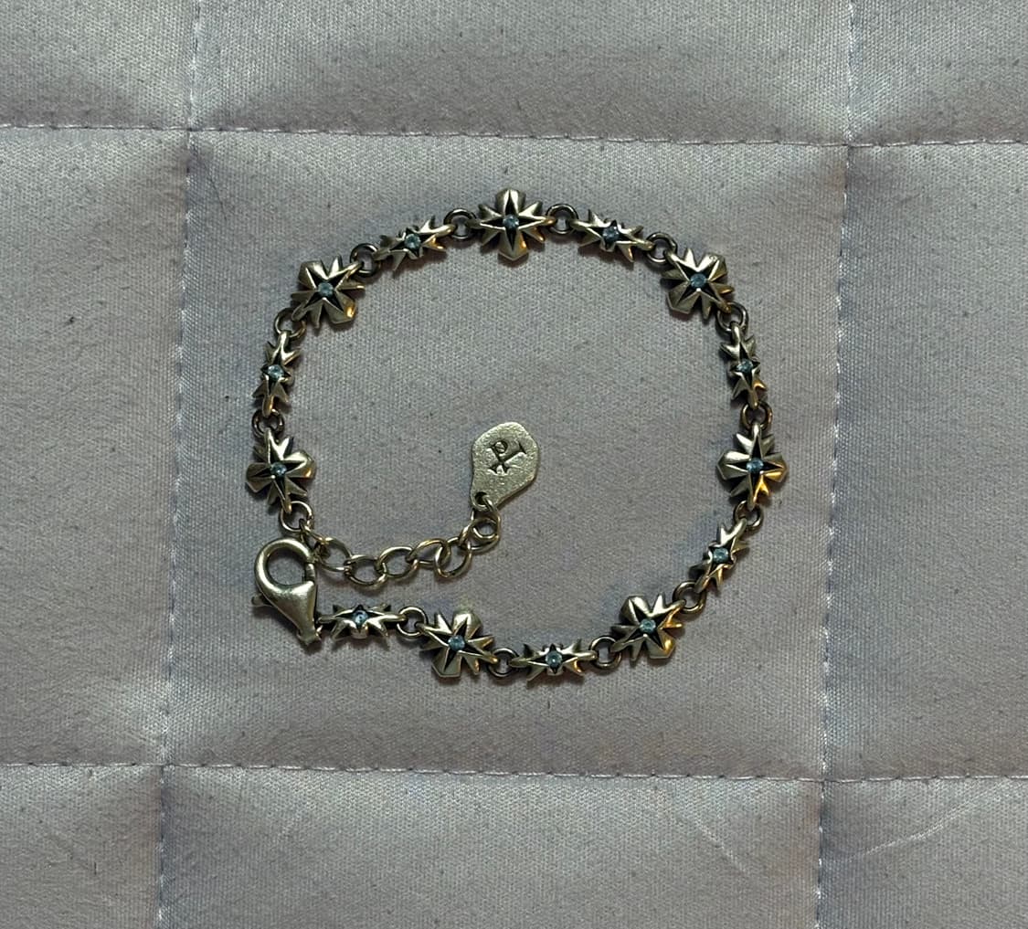 폴리테루 실버 아쿠아 크로스 팔찌 상품이미지1