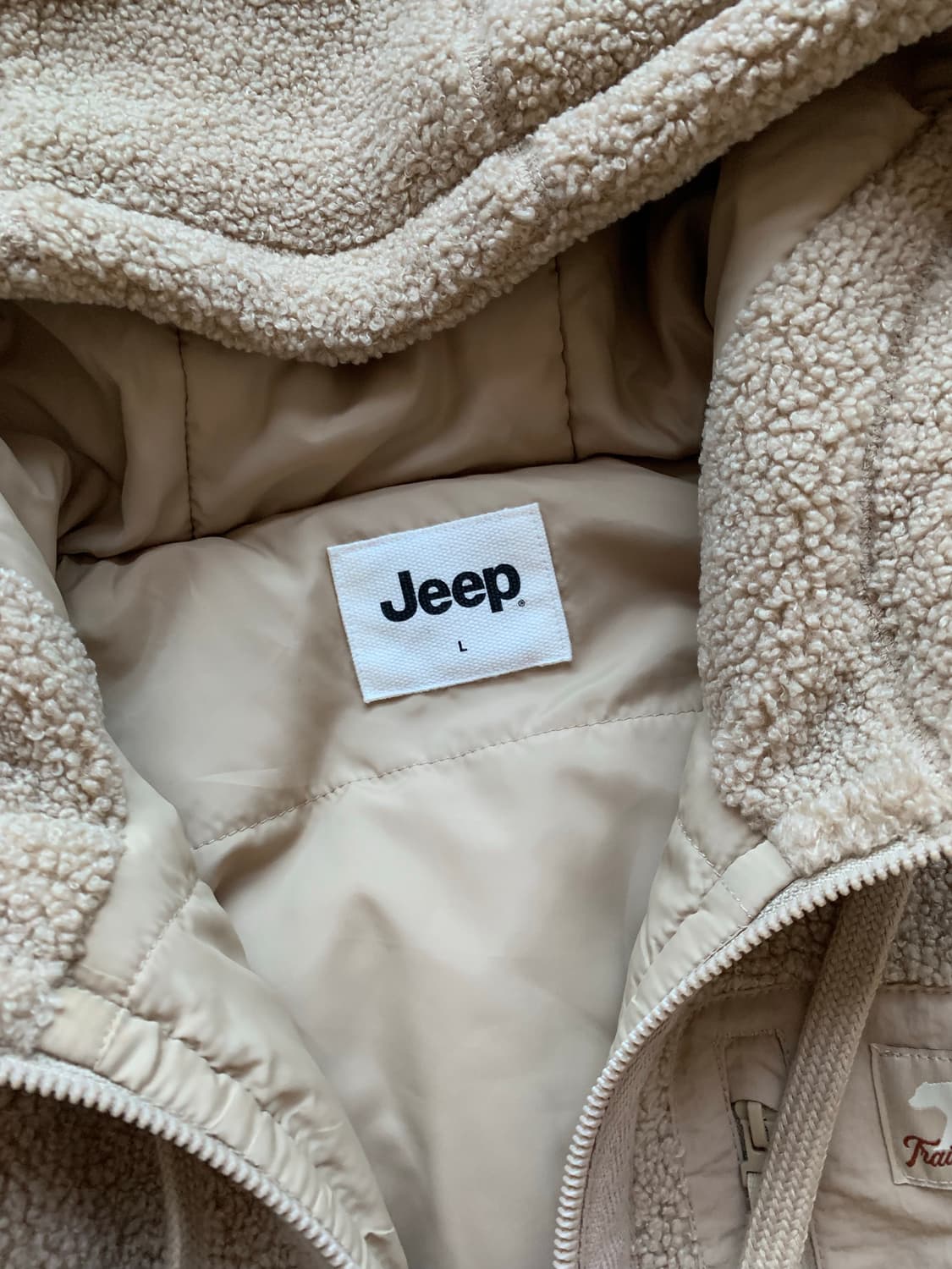 지프 폴라베어 베이지 플리스 후드집업 상품이미지7