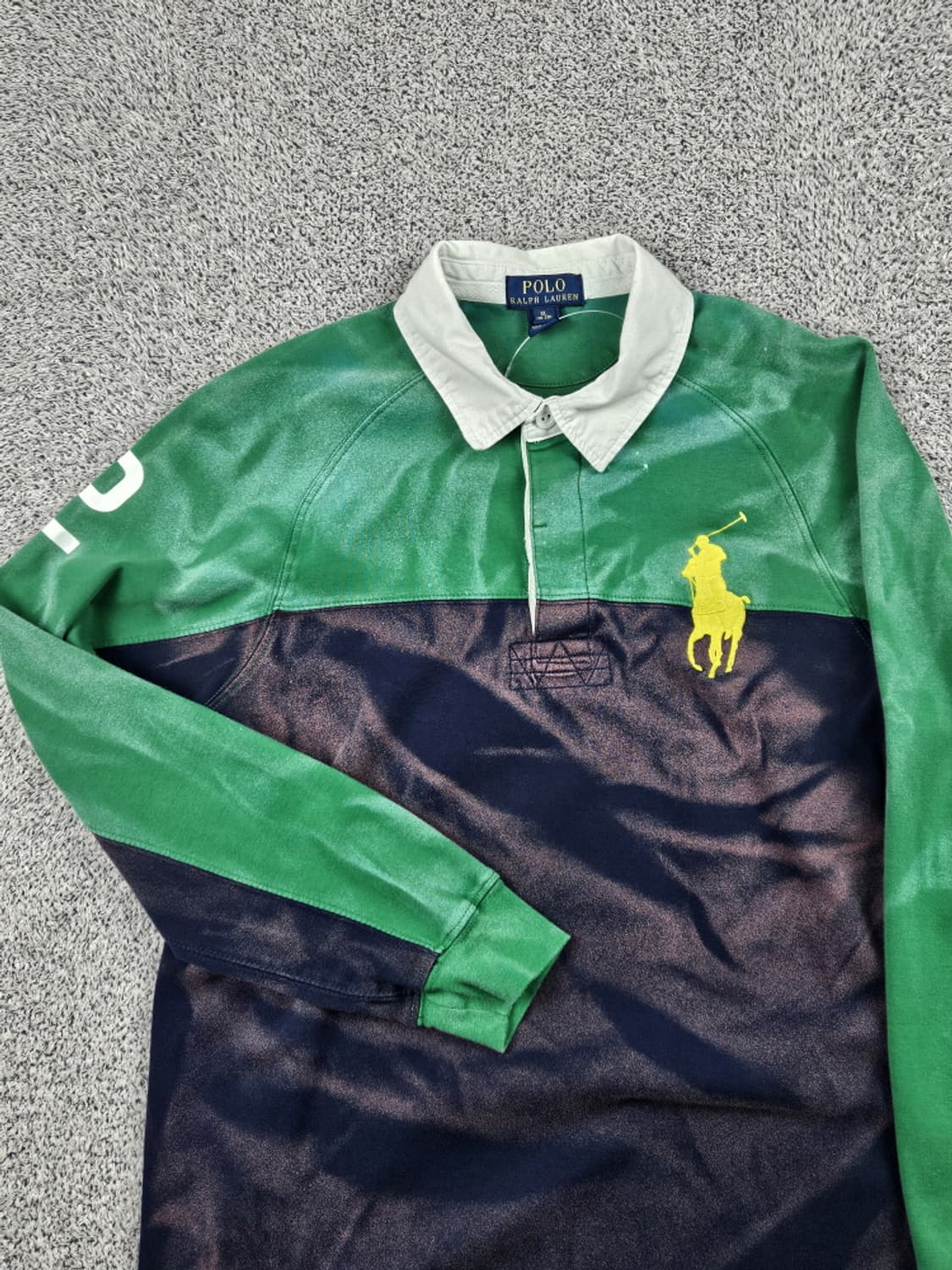 폴로랄프로렌 다잉워시드 커스텀 배색 럭비 티셔츠 ( XL )/ 10361 상품이미지6