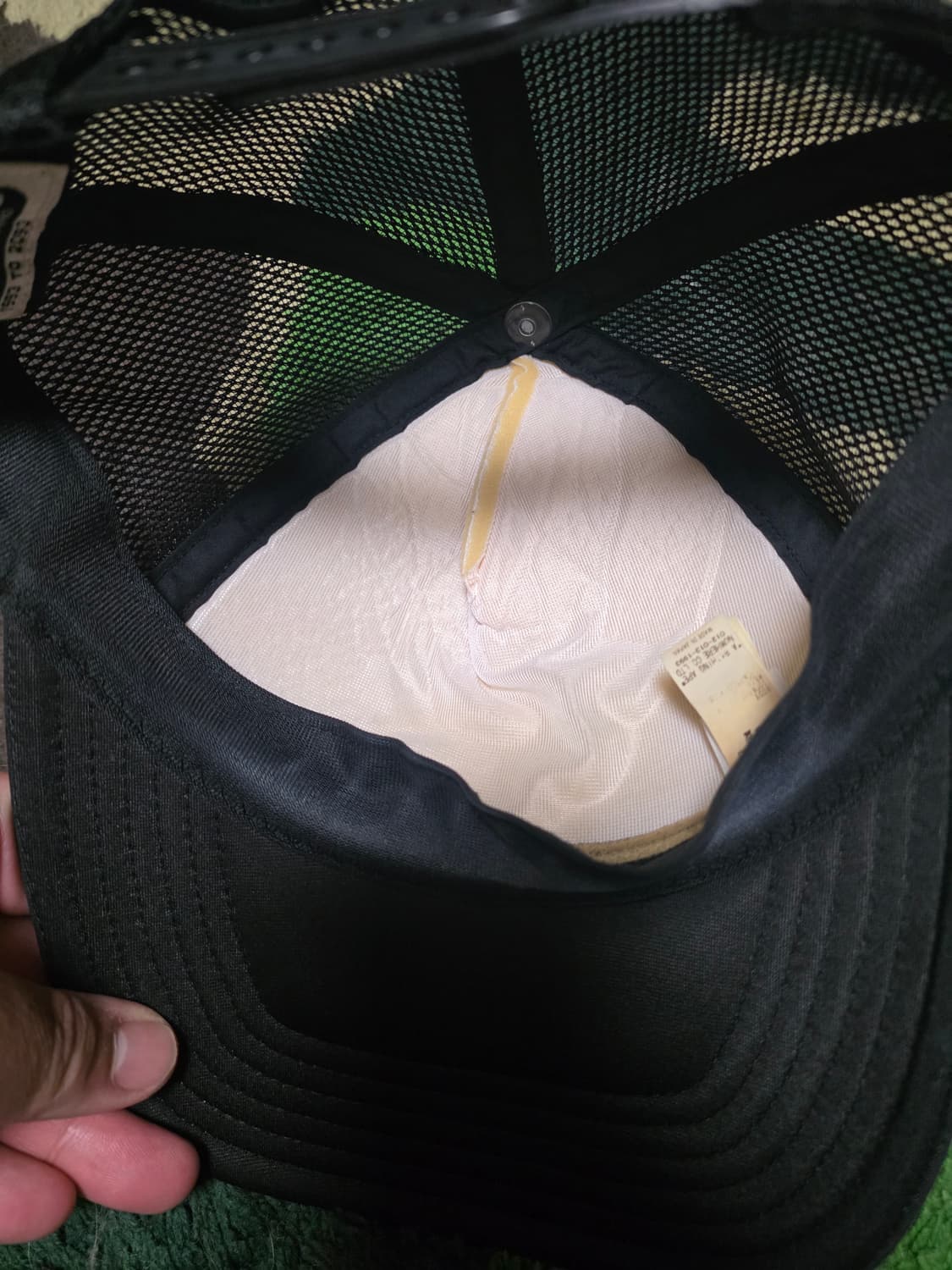 [OS]베이프 기본 컬리지 메쉬캡 블랙 상품이미지4