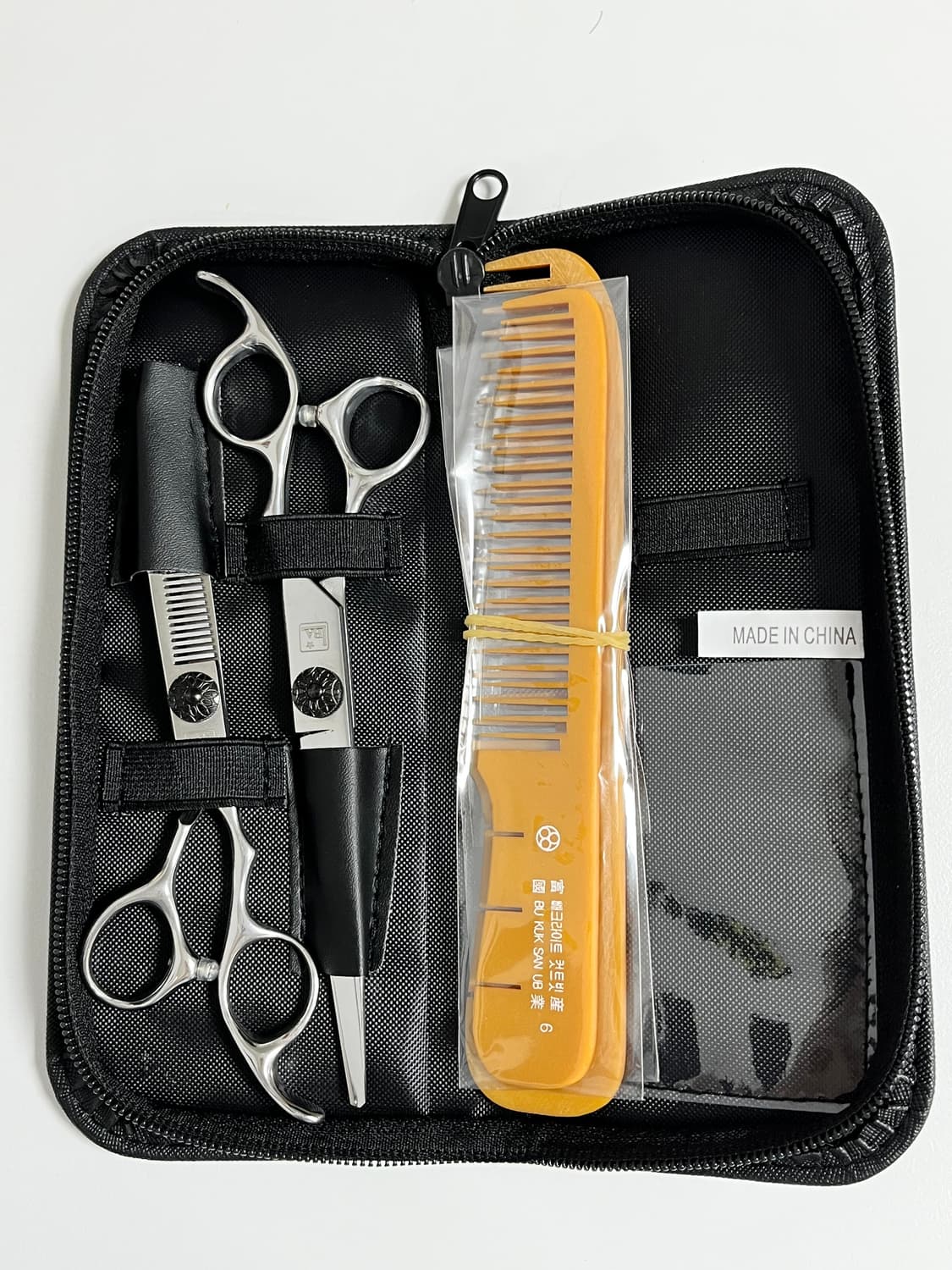 [S급] LBA 미용사 자격증 실기 세트 (가위 2종+빗 3종 파우치) 상품이미지1