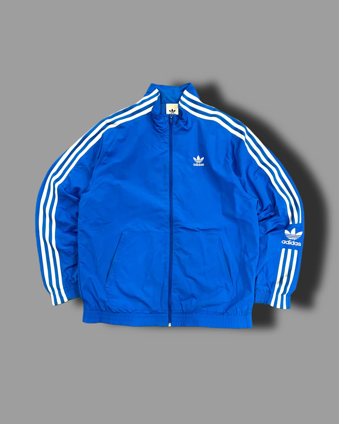아디다스 블루 락업 트랙탑 바람막이 L 상품이미지4