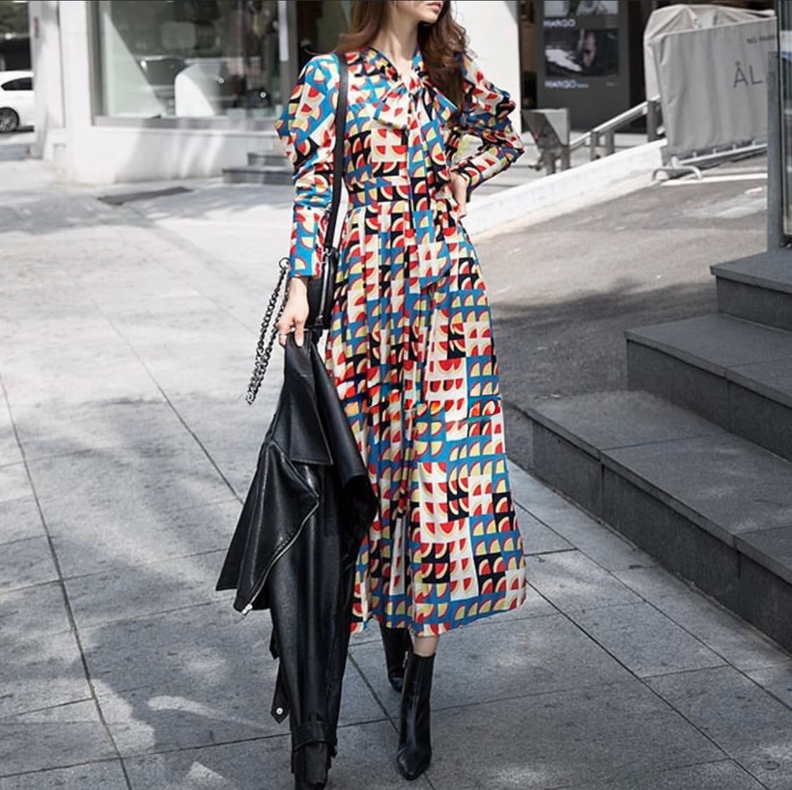 DINT 딘트 반앤질 플리츠 원피스 상품이미지1