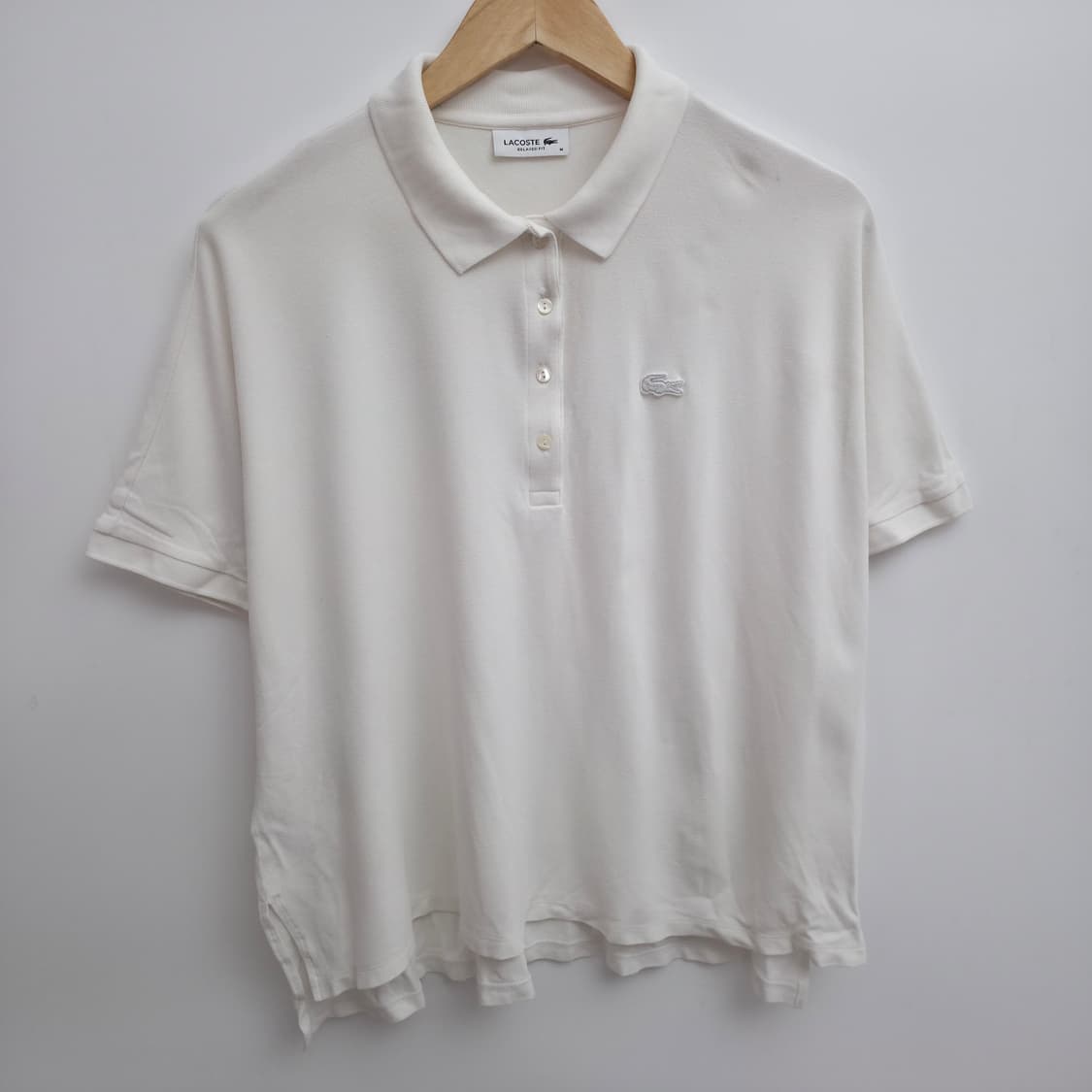 [M] 라코스테 화이트 카라티 상품이미지1