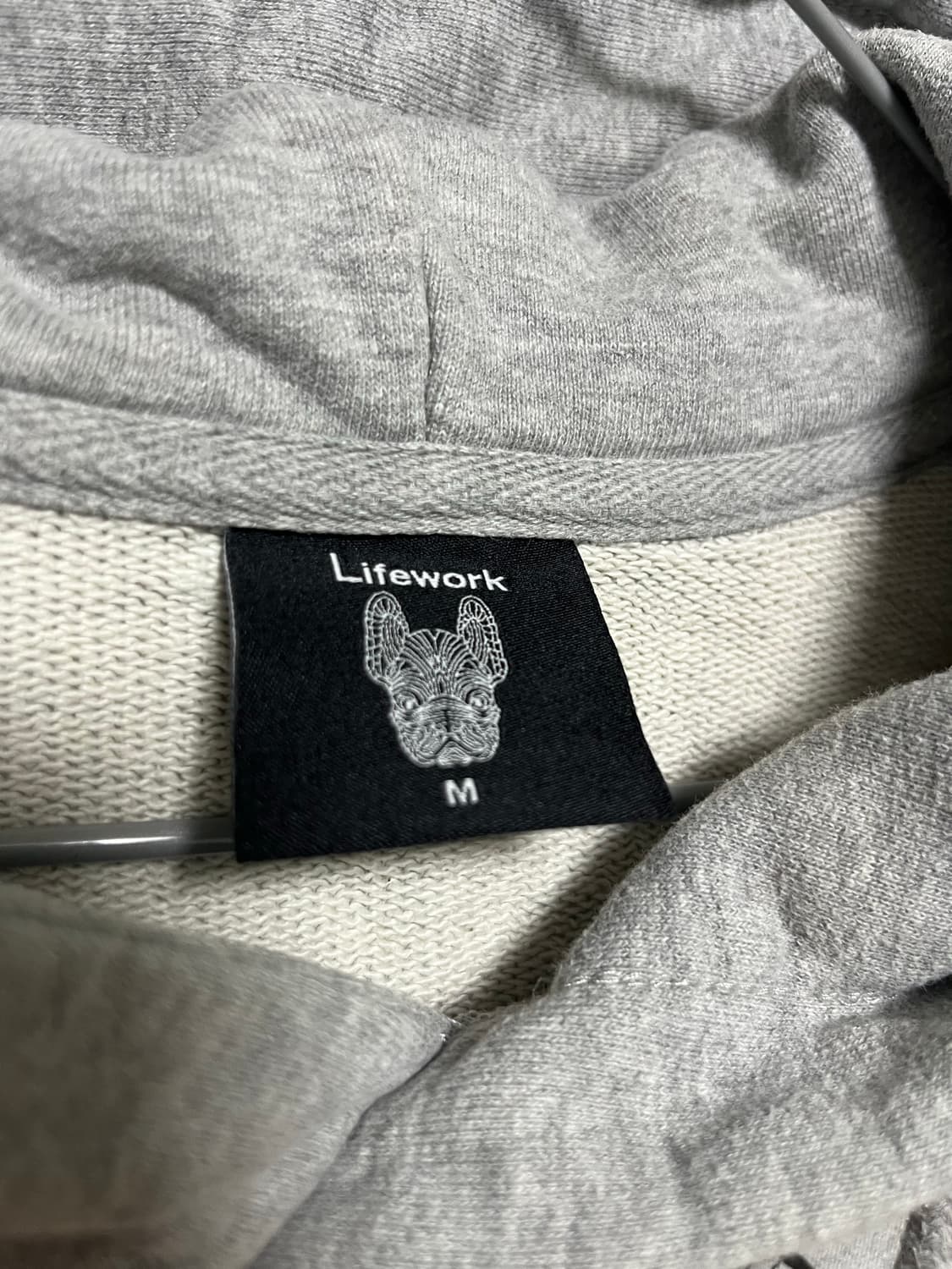 라이프워크 강아지 그래픽 후드티 회색 상품이미지3