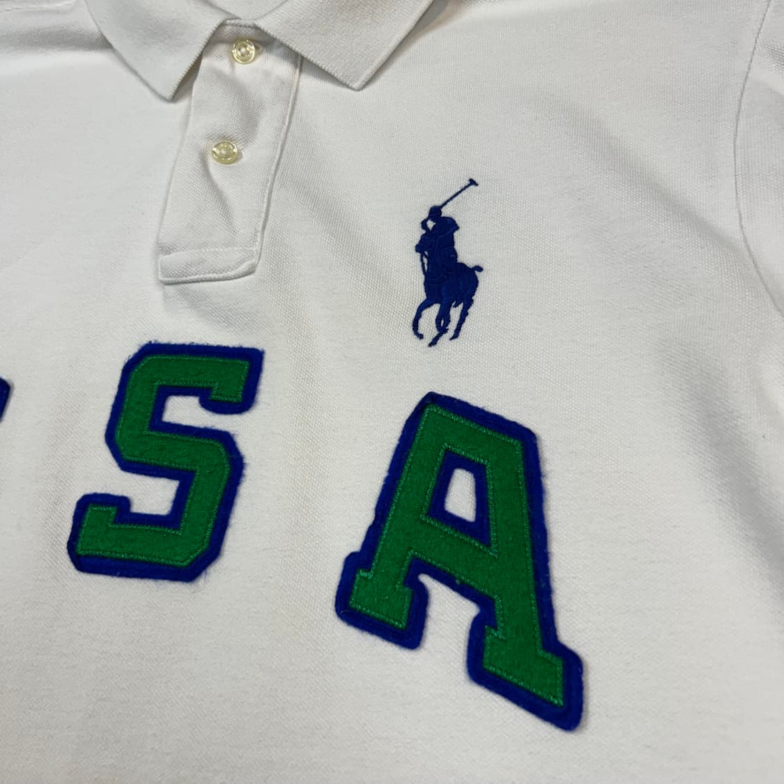 L) 폴로 랄프로렌 USA 패치 빅포니 반팔 카라티 상품이미지3