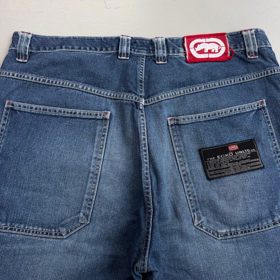 ECKO 에코 언리미티드 핀터깔 스케이터 버뮤다 데님 쇼츠 반바지 상품이미지5
