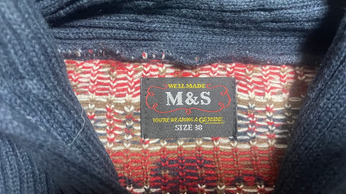 UK 90s~00s 영국 빈티지 페어아일 노르딕 숄카라 니트 가디건 상품이미지7