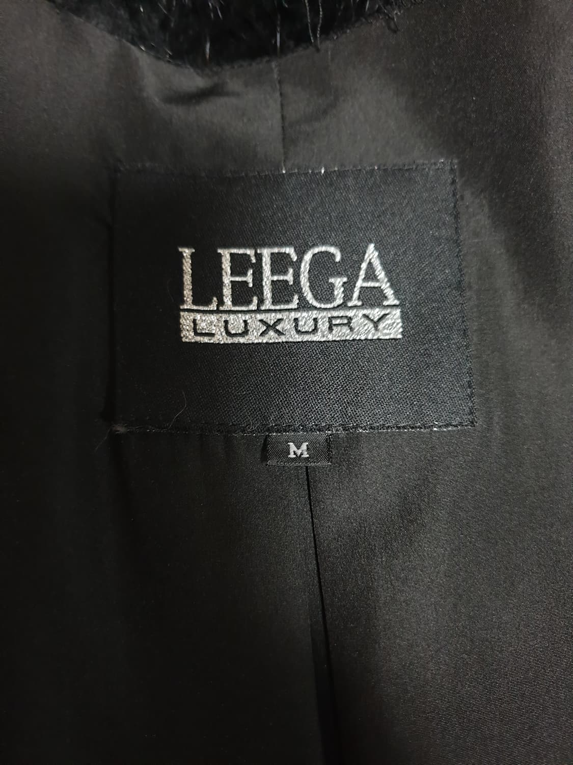 LEEGA 리가 럭셔리 밍크퍼 자켓 블랙 (M) 상품이미지5