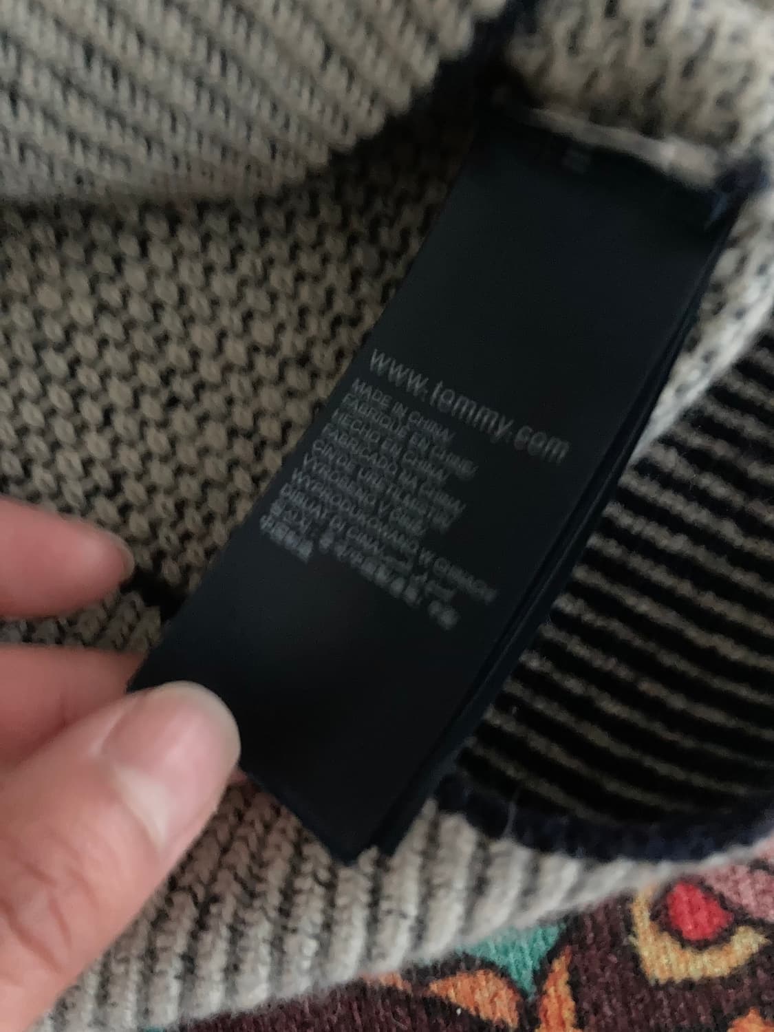 타미 힐피거 시그니처 배색 니트 (S size) 상품이미지7