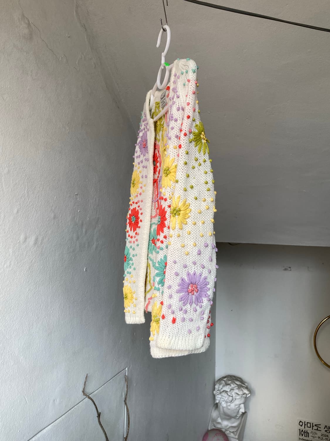 handmade 플라워 뜨개 가디건 상품이미지4