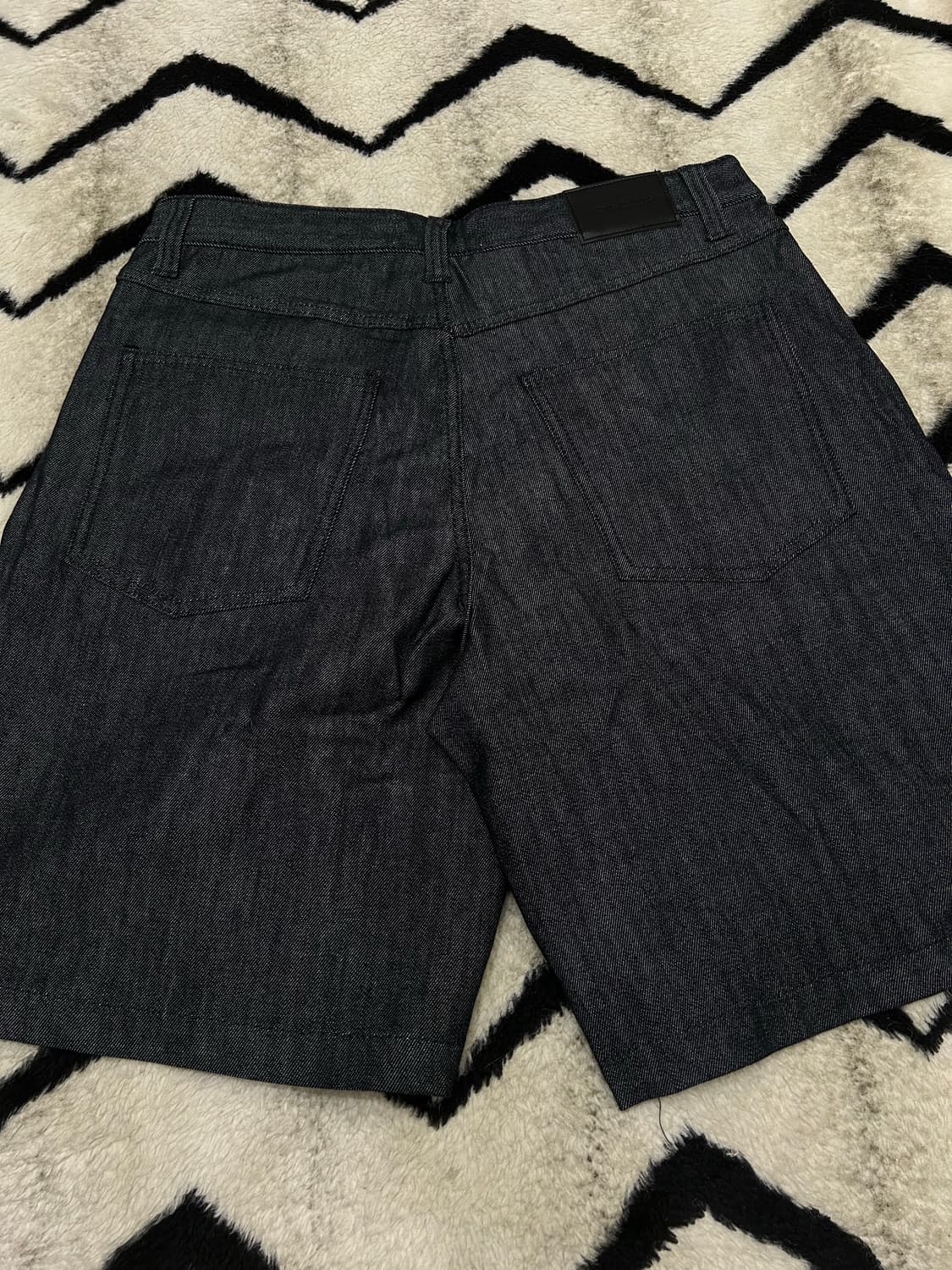 [XL]PLAC 투턱 와이드 데님 반바지/생지 상품이미지2