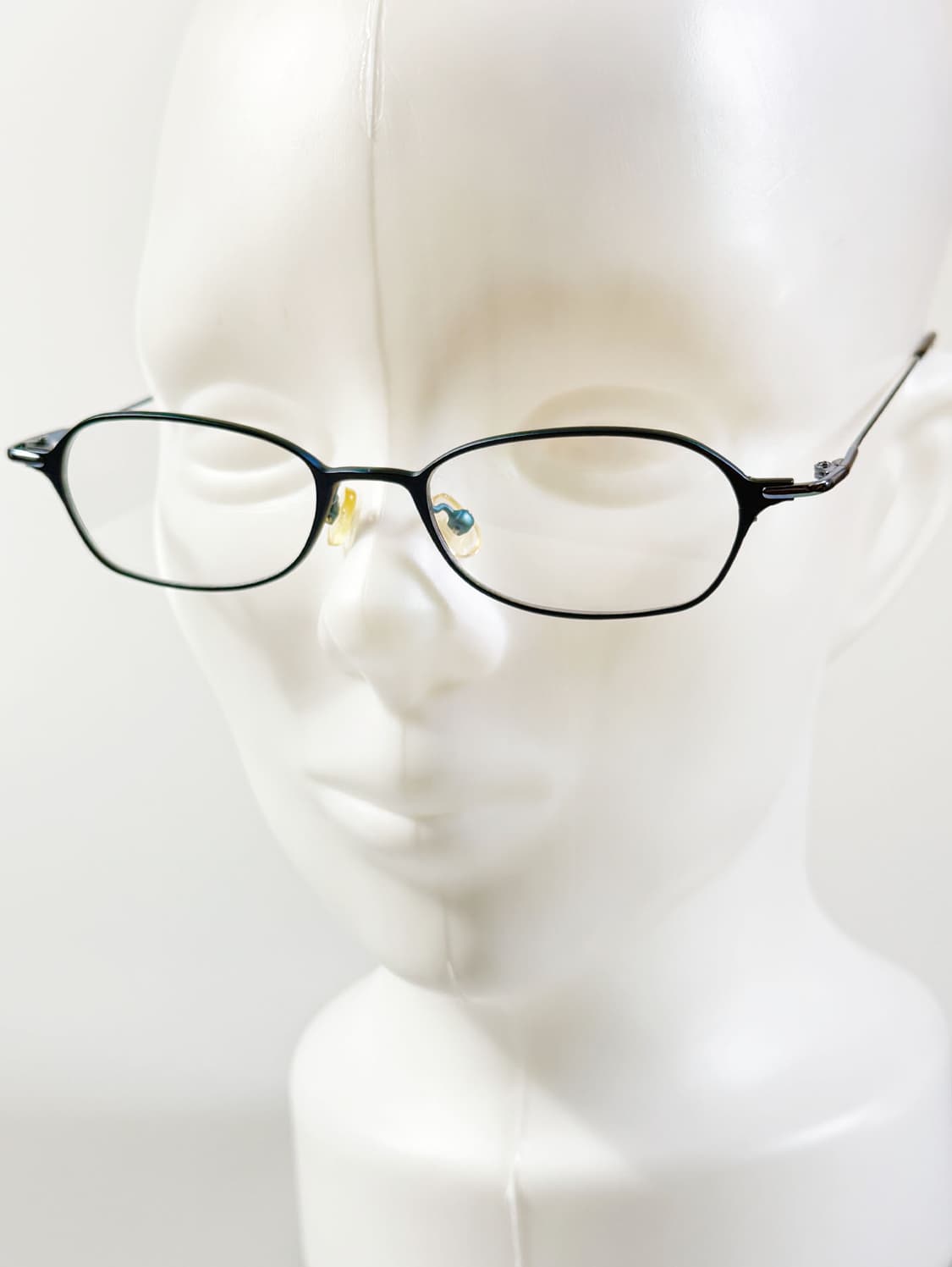 90s 네이비 슬림 오벌 메탈 프레임 빈티지 안경 상품이미지8