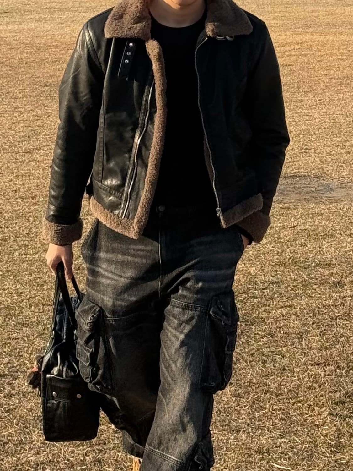 도프제이슨 콘트라스트 무톤 무스탕 상품이미지1