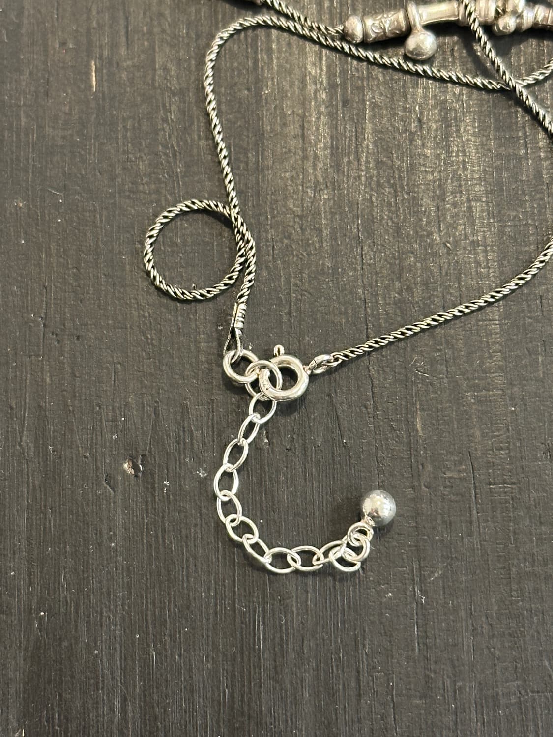 Musta karensilver mix necklace 상품이미지3