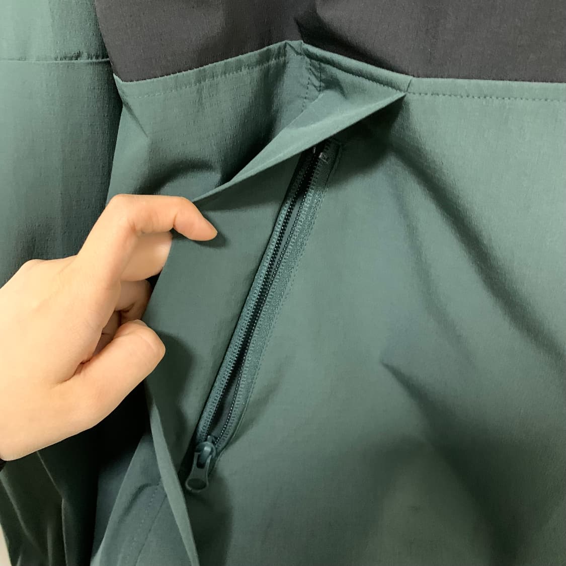 리복 아노락 후드 바람막이 그린 반집업 빈티지 남녀공용 상품이미지3