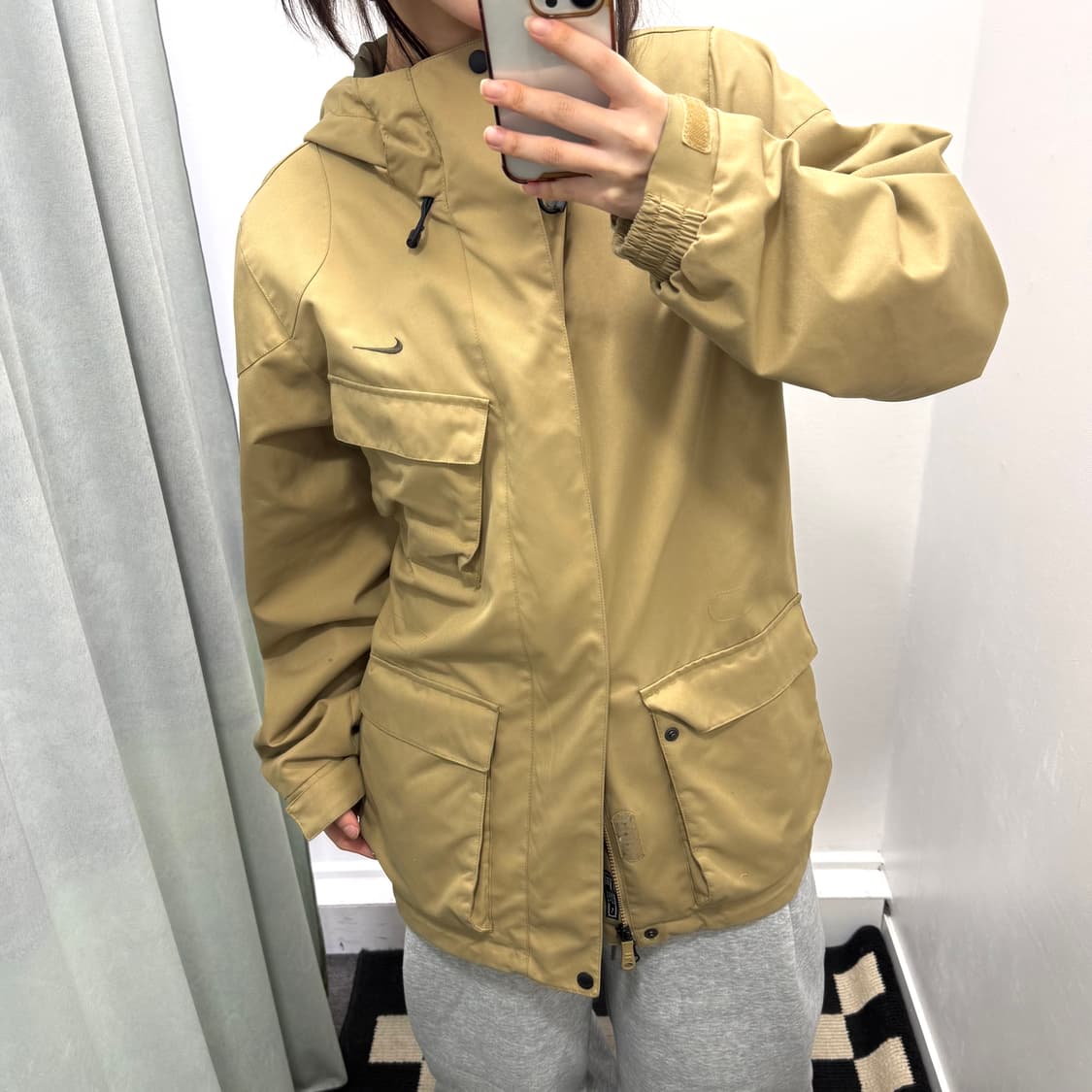 나이키 베이지 드라이핏 투웨이 후드 자켓 상품이미지1