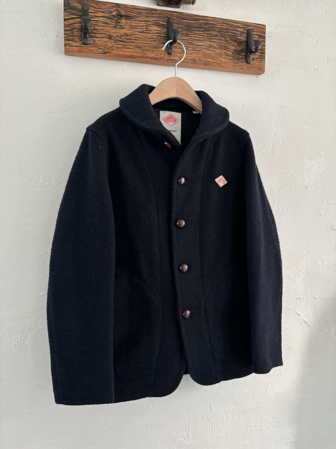 Danton 단톤 라운드 카라 네이비 울 자켓 상품이미지2
