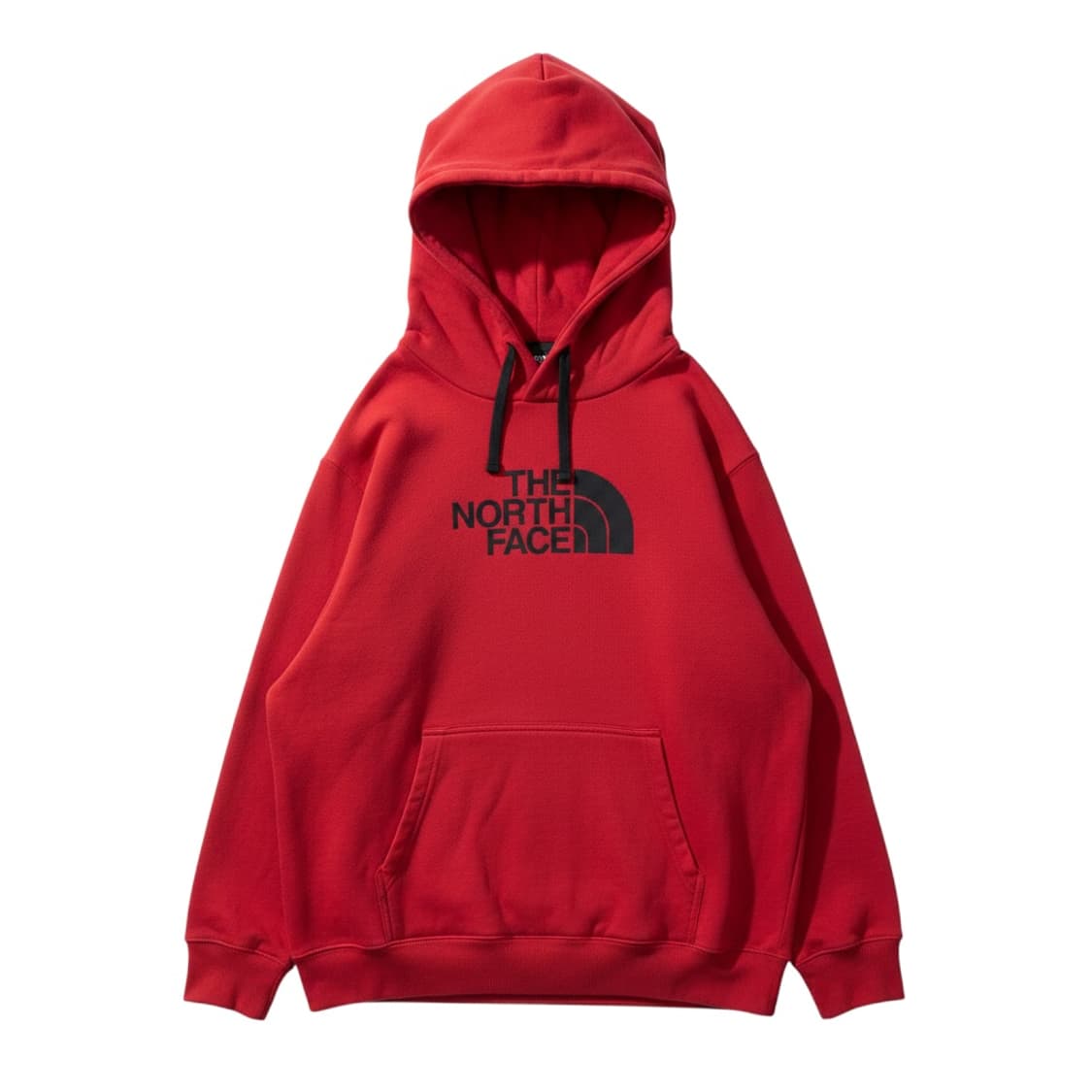 (2XL) 노스페이스 센터로고 오버사이즈 후드 티 레드 상품이미지1