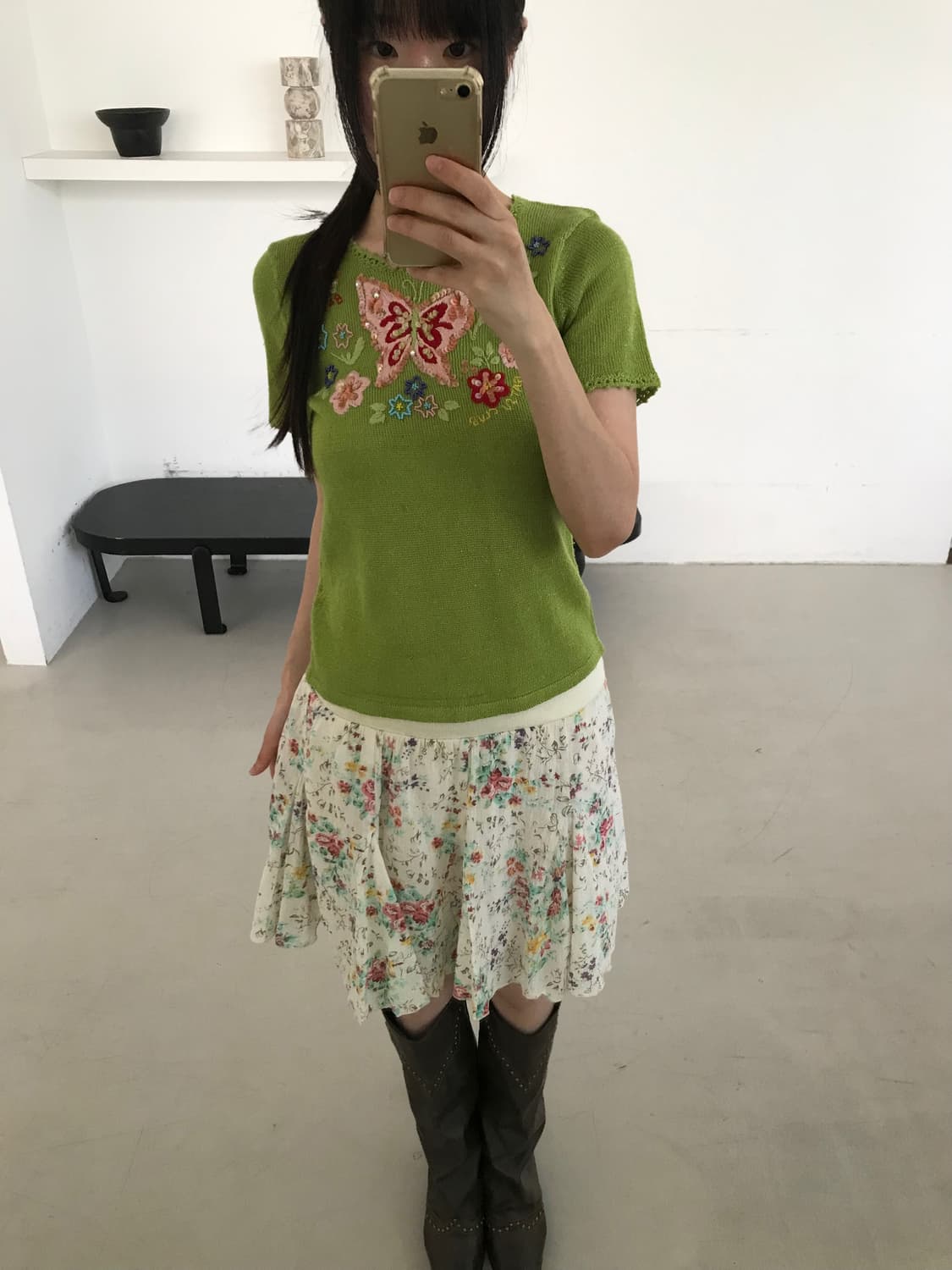 vintage butterfly pattern knit 상품이미지4