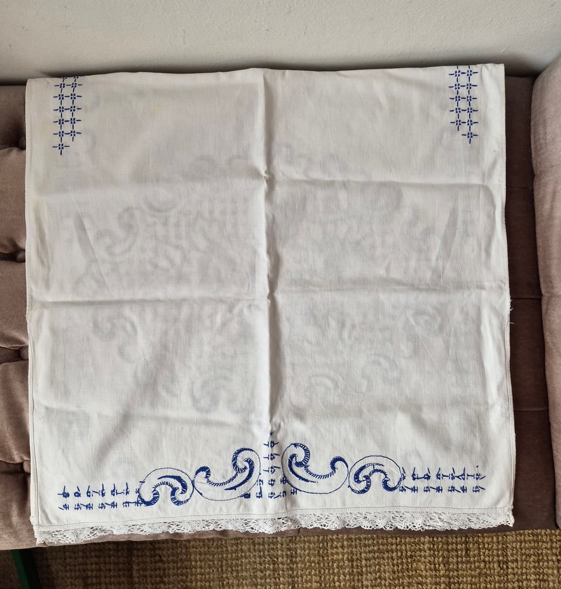 유럽수입 자수 테이블러너 소파커버 상품이미지3