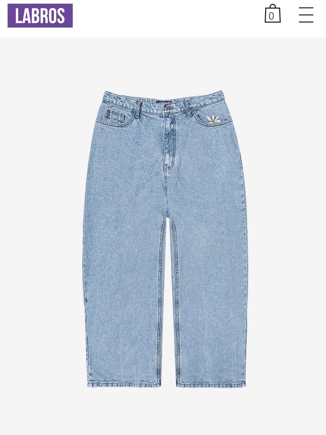 Smart Daisy Baggy Jeans (Light Indigo) 상품이미지1