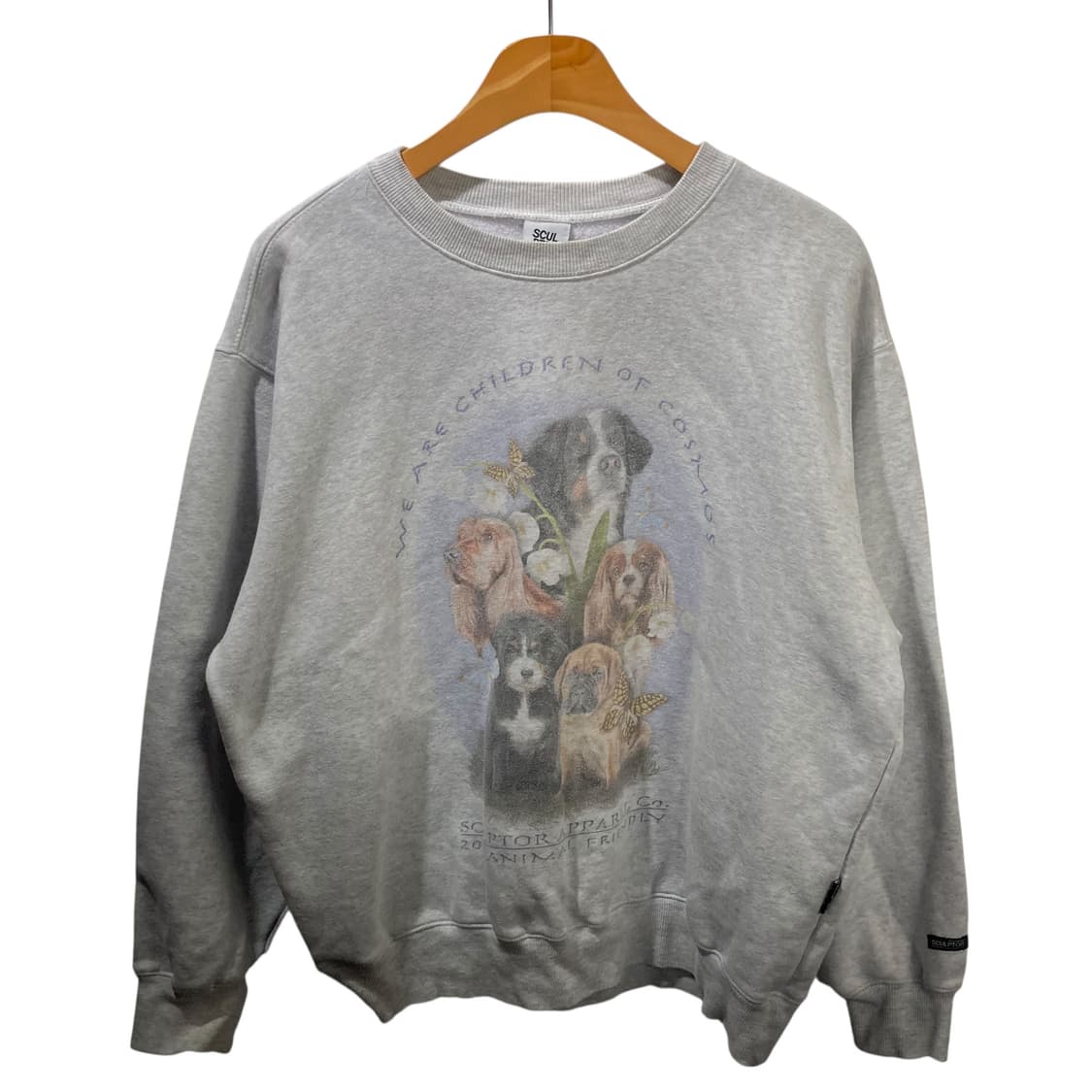 스컬프터 퍼피프렌드 멜란지 맨투맨 상품이미지2