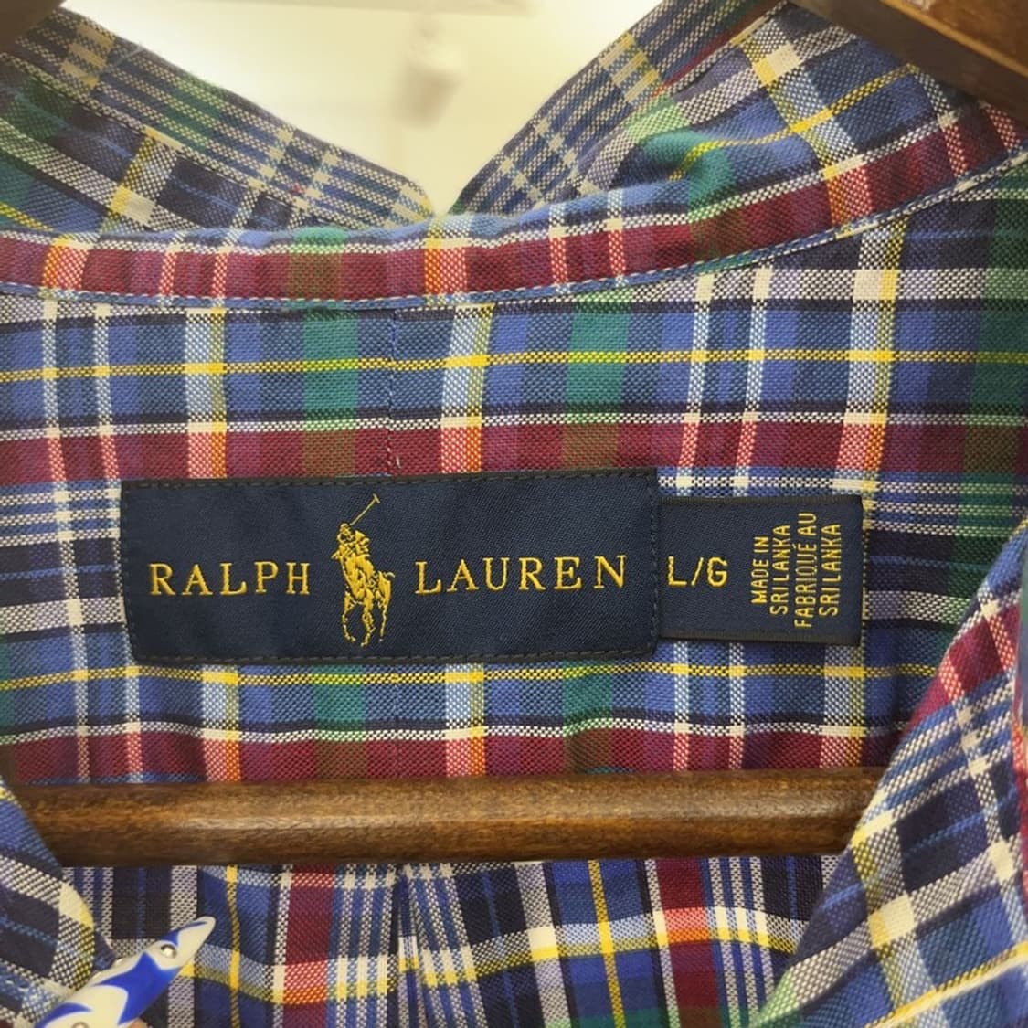 폴로 랄프로렌 빈티지 레트로 타탄체크 셔츠 L C08819 상품이미지5