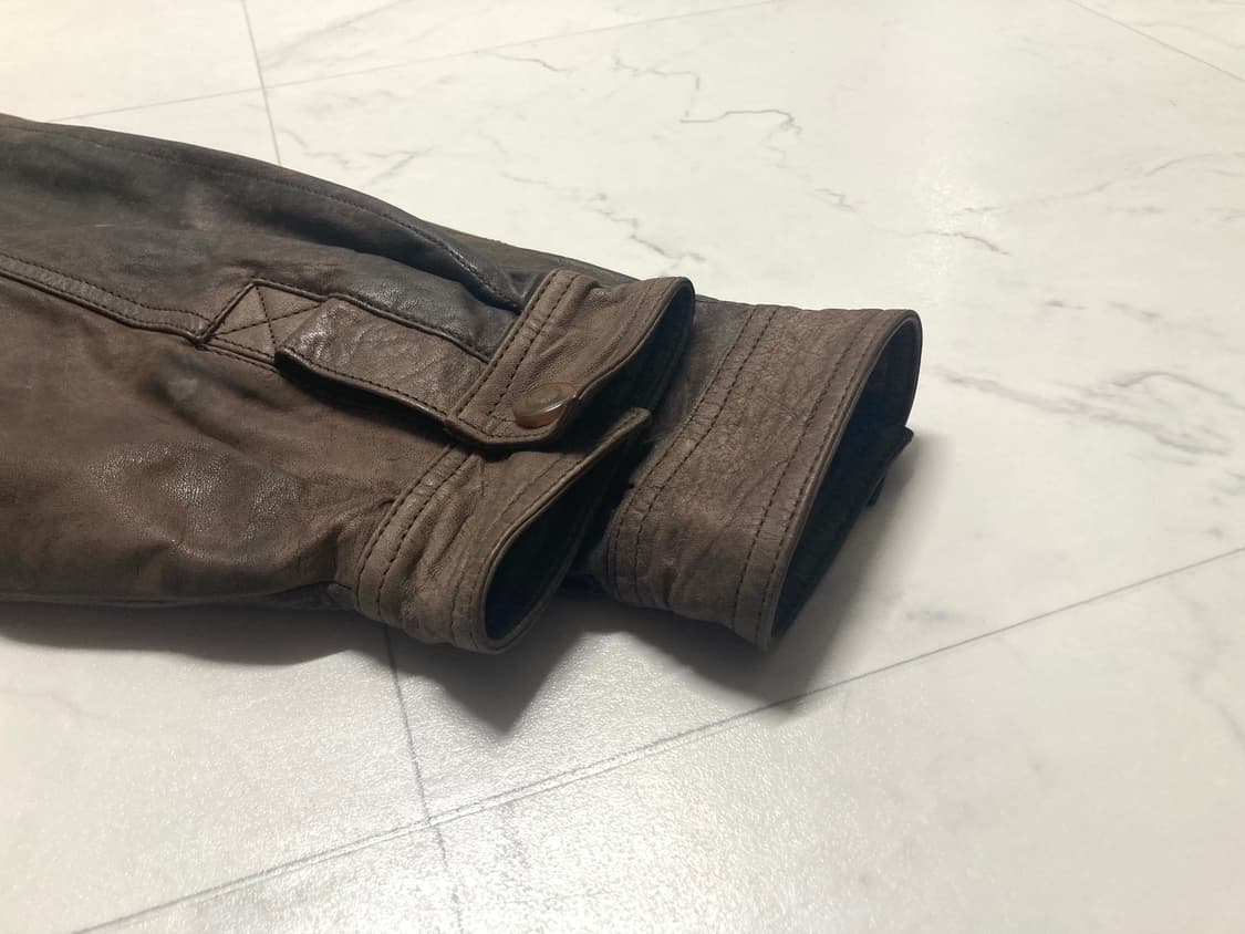 90s 스탠드카라 양가죽 램스킨 필드 봄버 자켓 105-110 상품이미지9