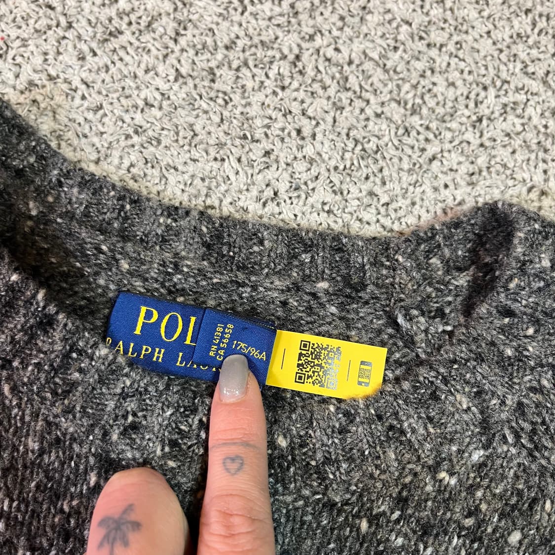 폴로 랄프로렌 QR 울 블렌드 새들 니트 상품이미지4