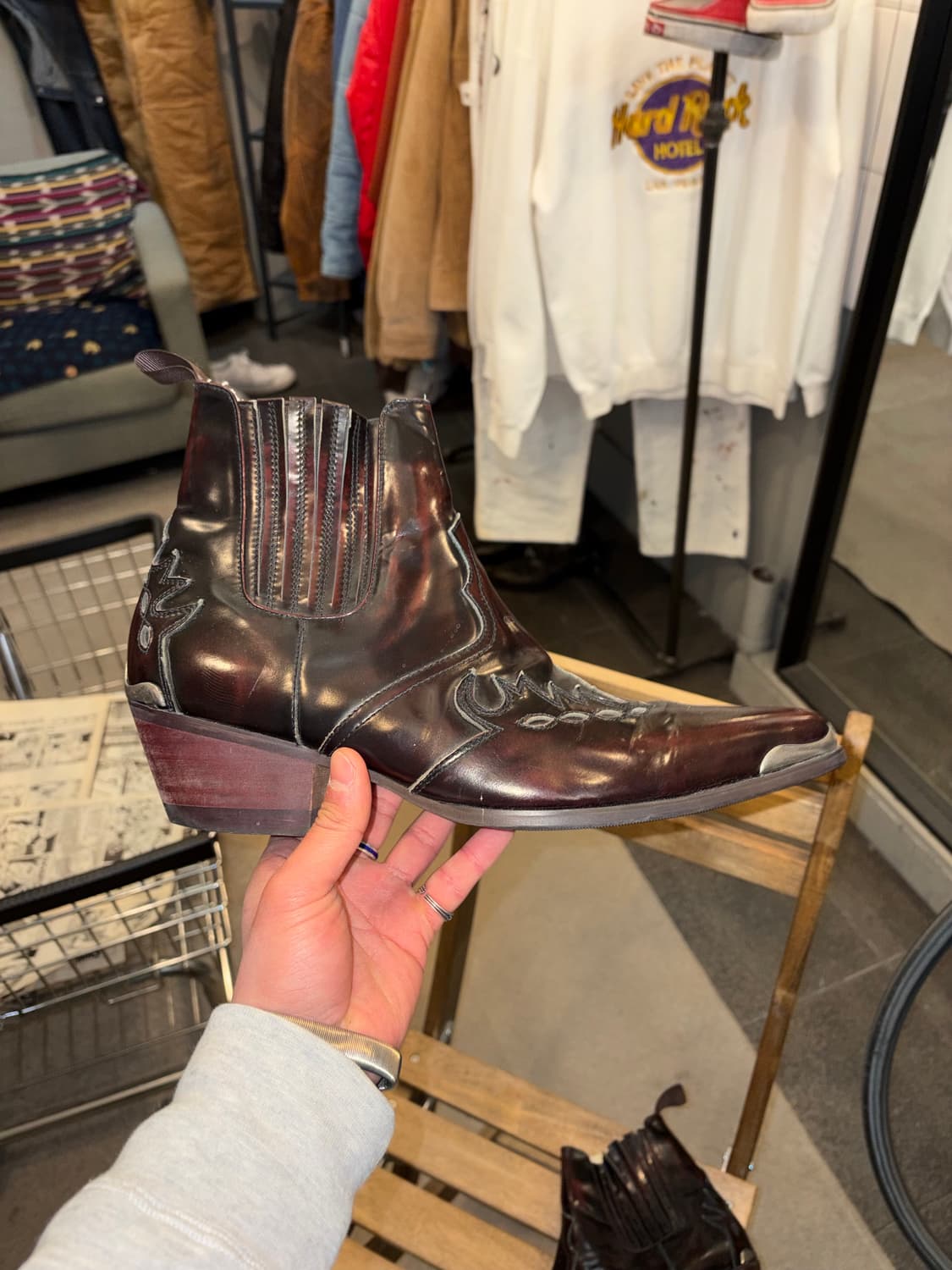 Italy Handmade aging western boots (275) 상품이미지7