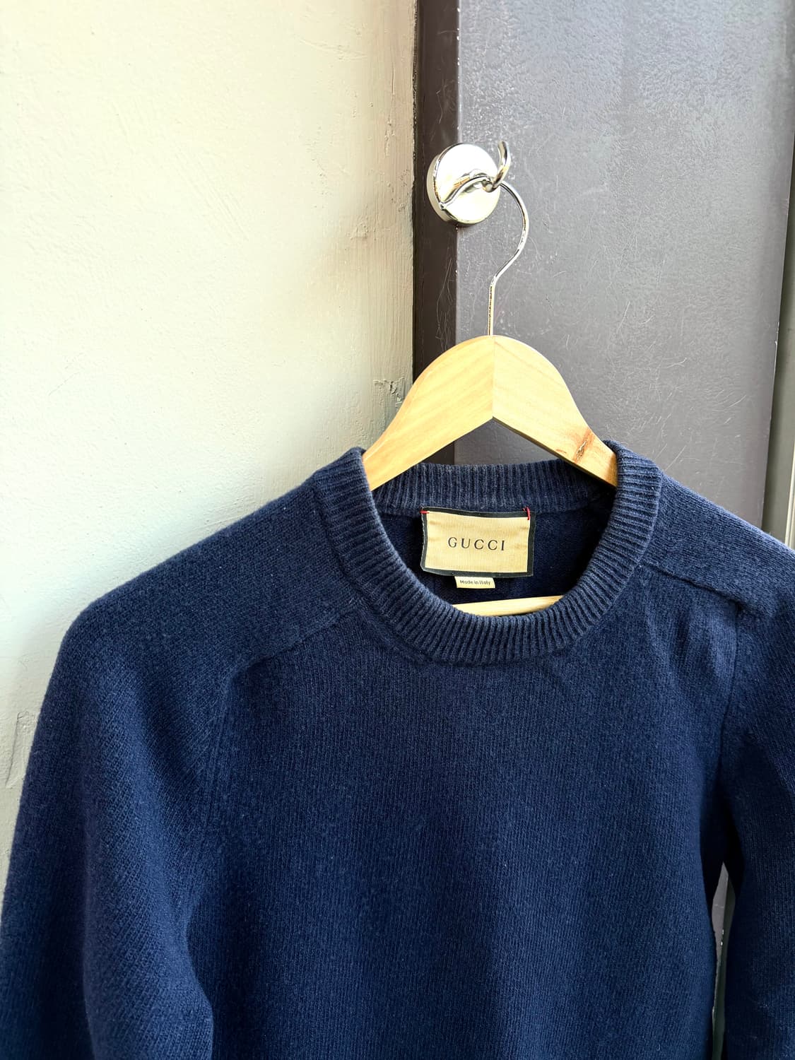 48/ 구찌 백로고 스웻 네이비 니트 상품이미지4