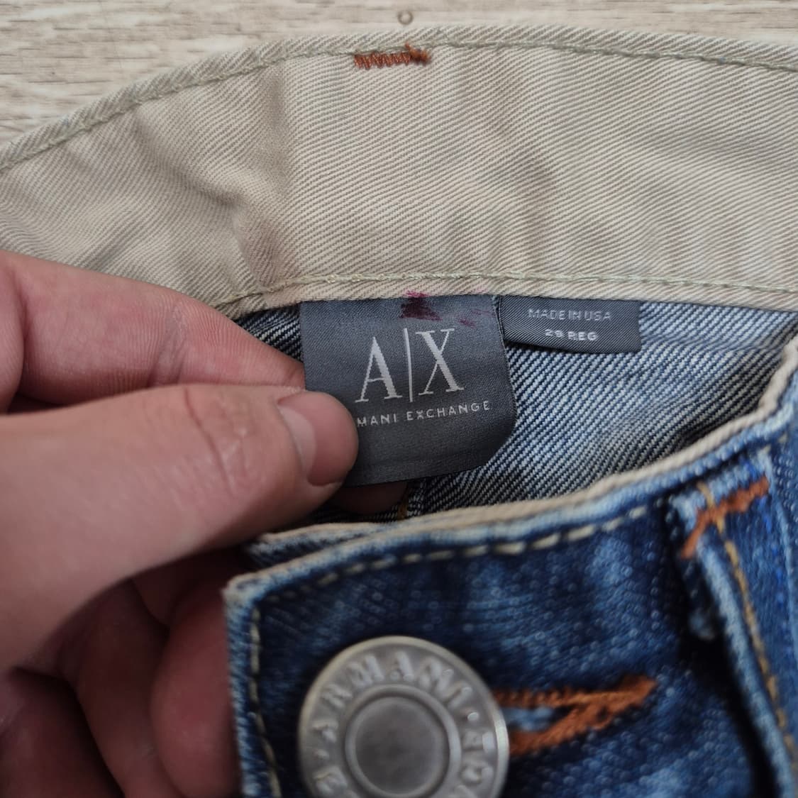 아르마니 익스체인지 빅로고 레귤러핏 데님 팬츠 청바지 (29) 상품이미지4