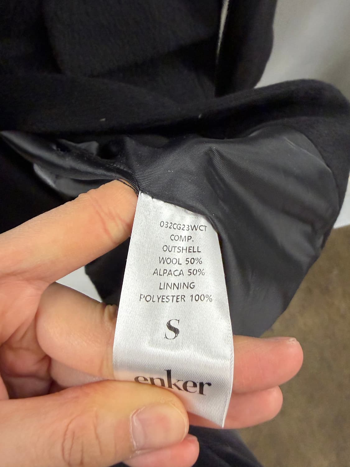 Enker alpaca wool blended coat S 상품이미지5
