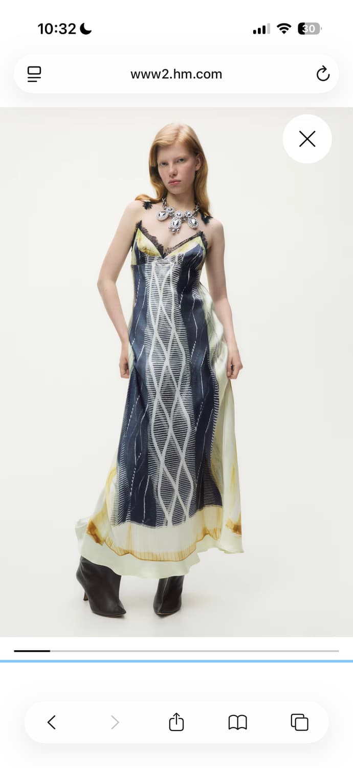 글렌마티스 h&m 프린트 새틴 원피스 36,38 구해요 상품이미지1