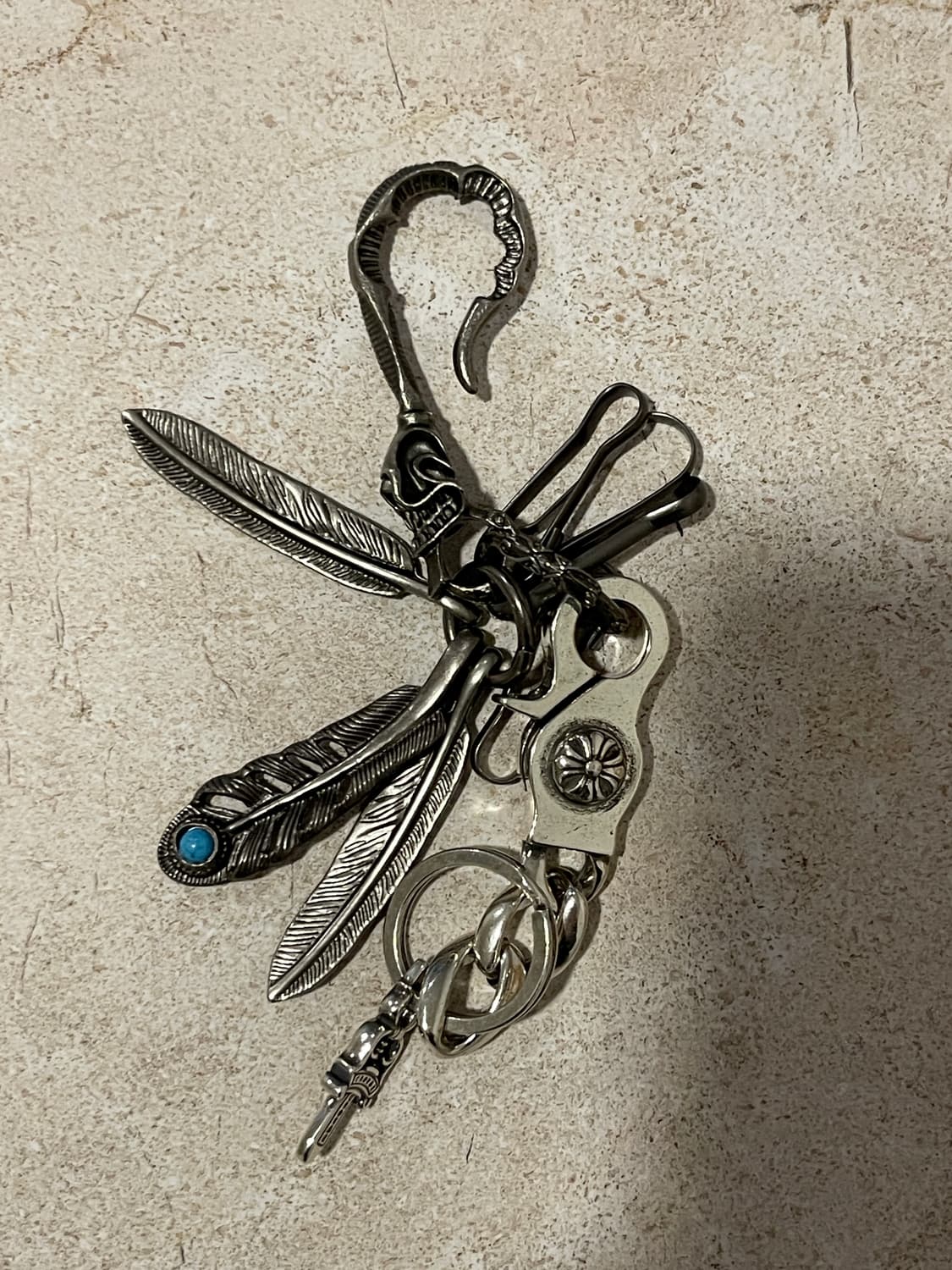 스컬 페더키링세트 상품이미지1