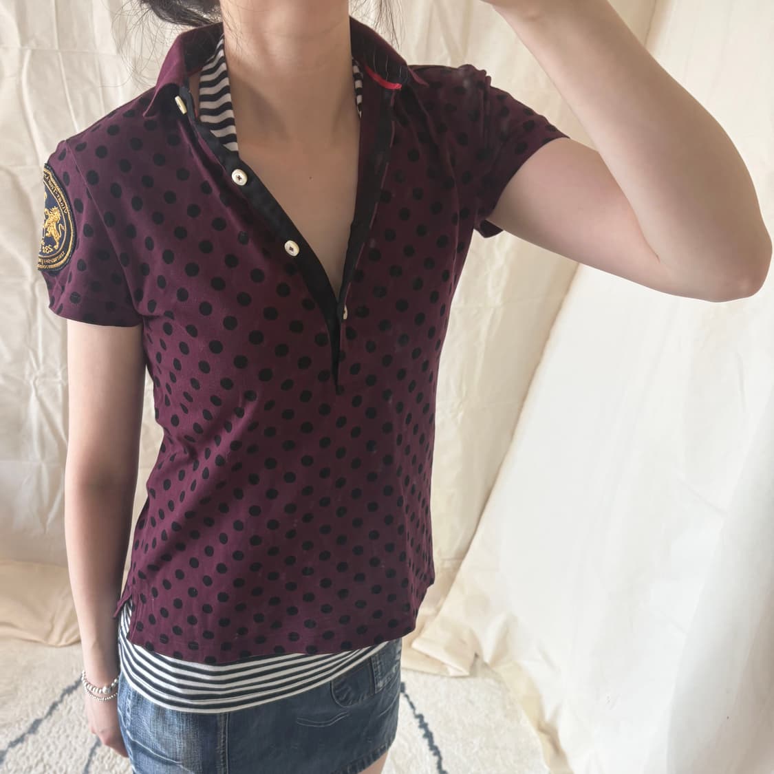 SPORT Polka Dot Short Sleeve Polo Shirt  상품이미지3