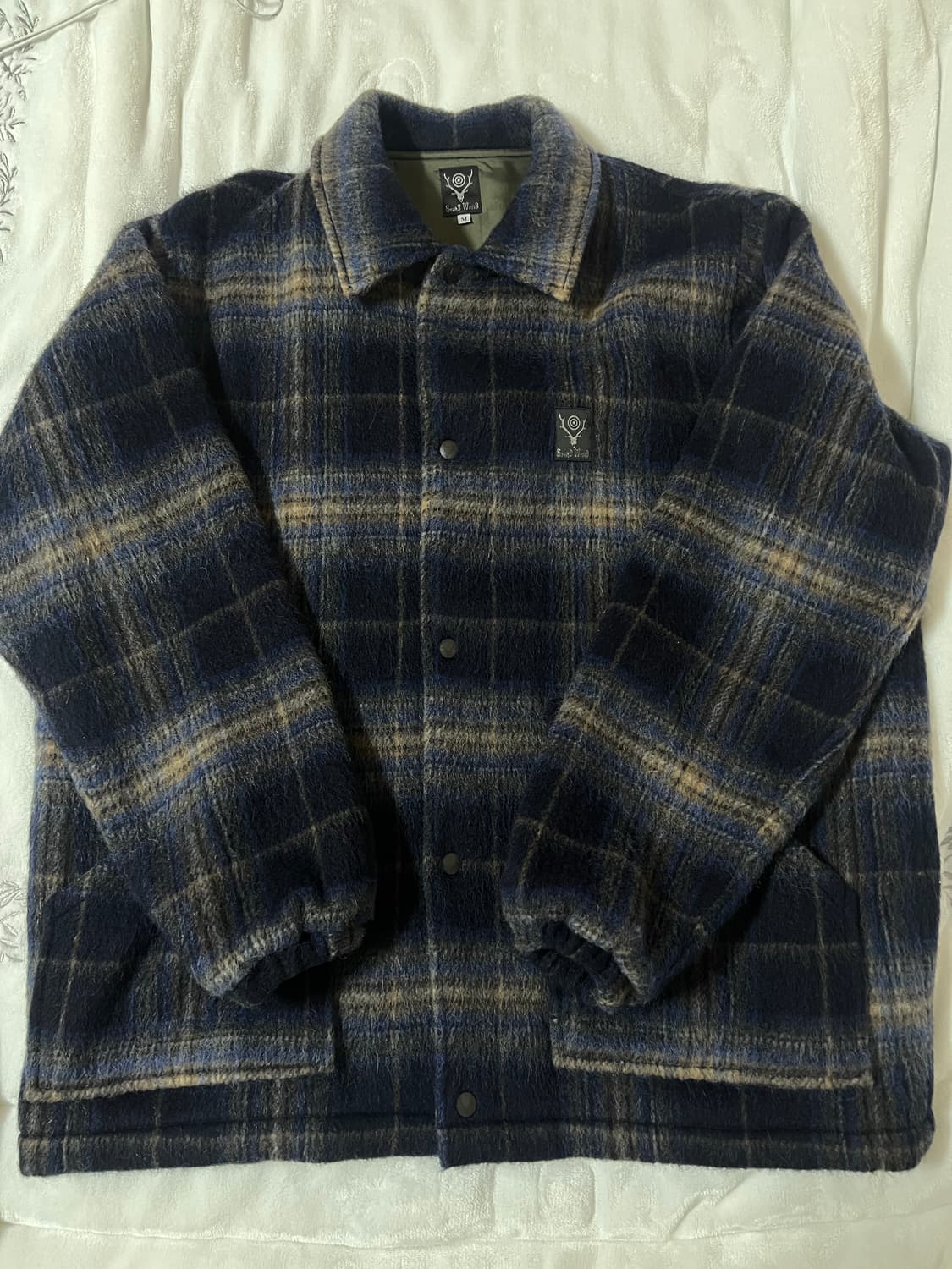 남이서팔 21aw 모헤어 체크 플레이드 코치자켓 M 상품이미지1